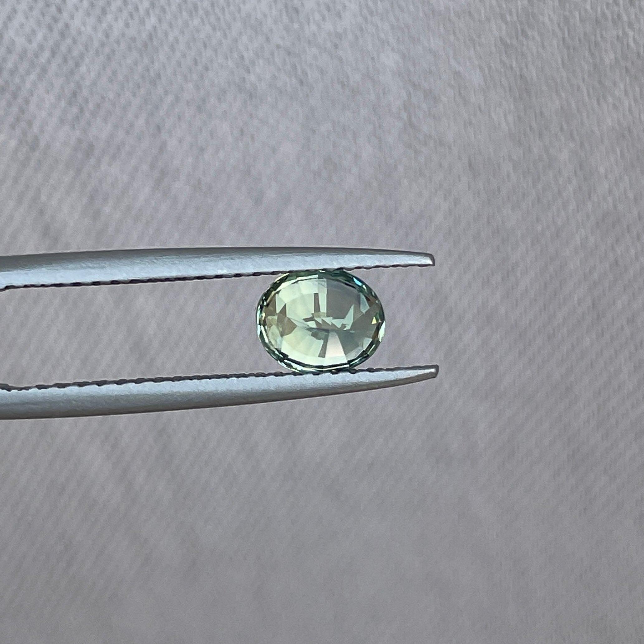 light green sapphire gemstone