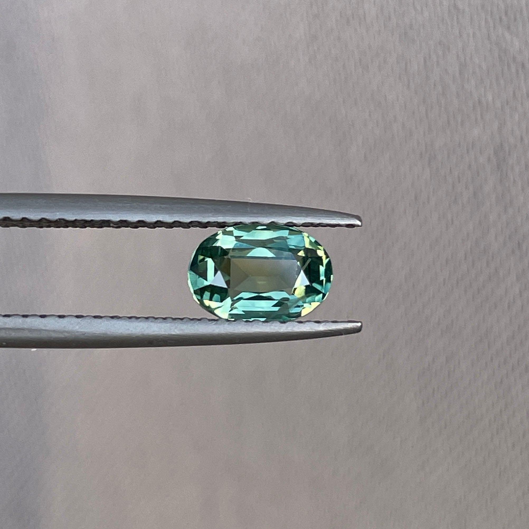 light green sapphire gemstone