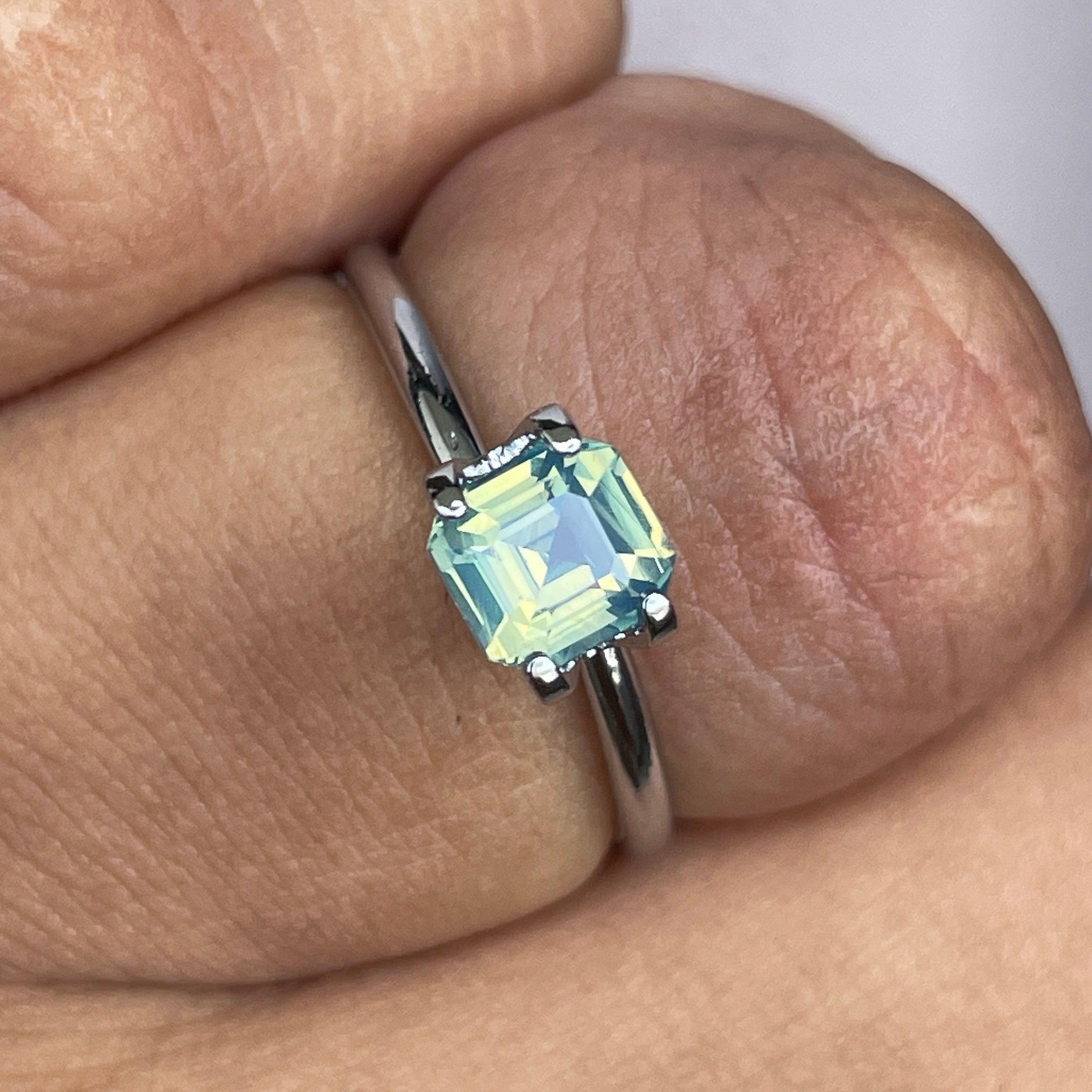light green sapphire gemstone
