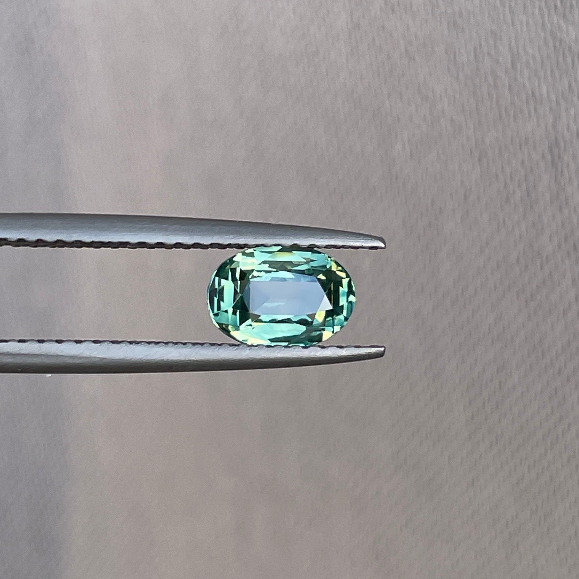 light green sapphire gemstone