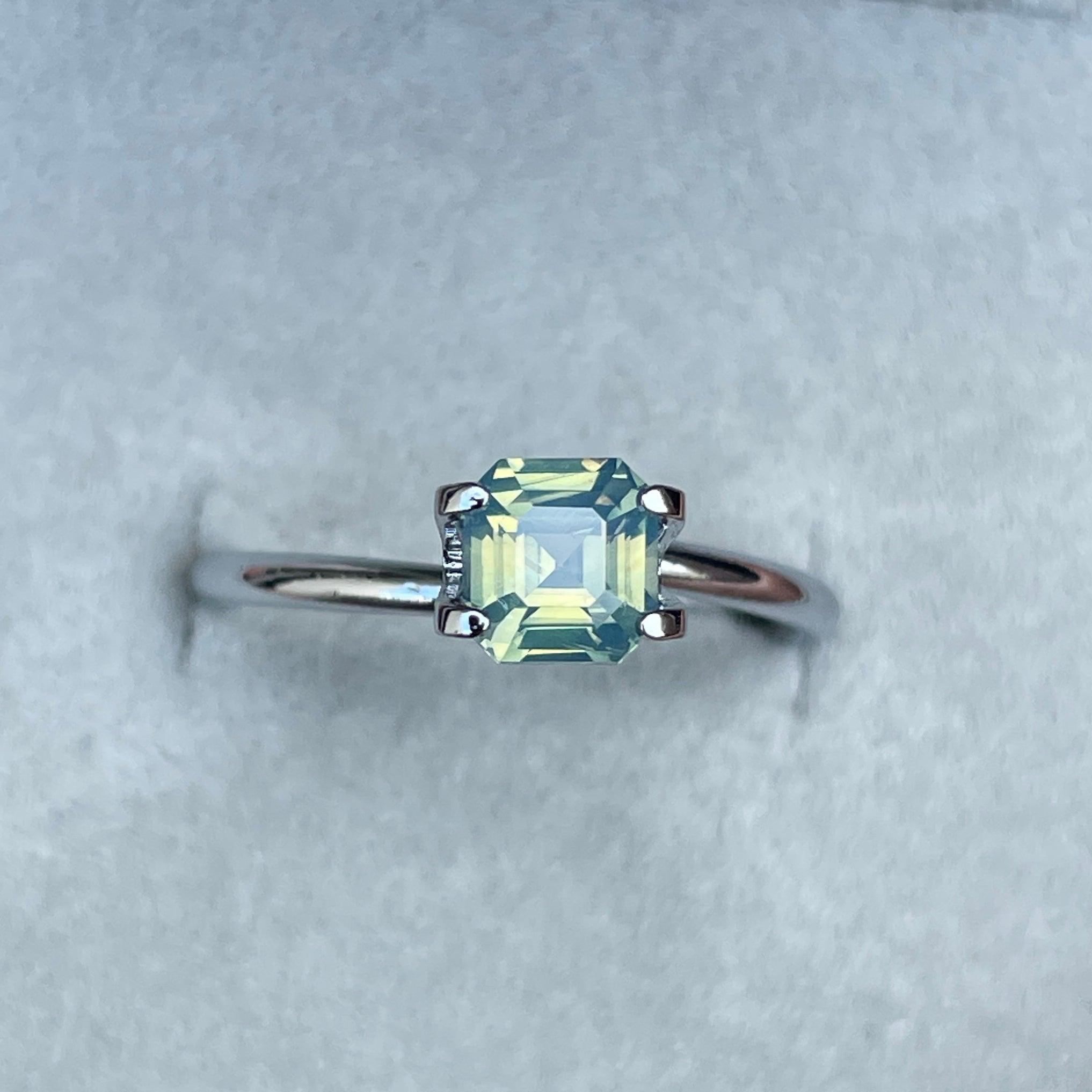 light green sapphire gemstone
