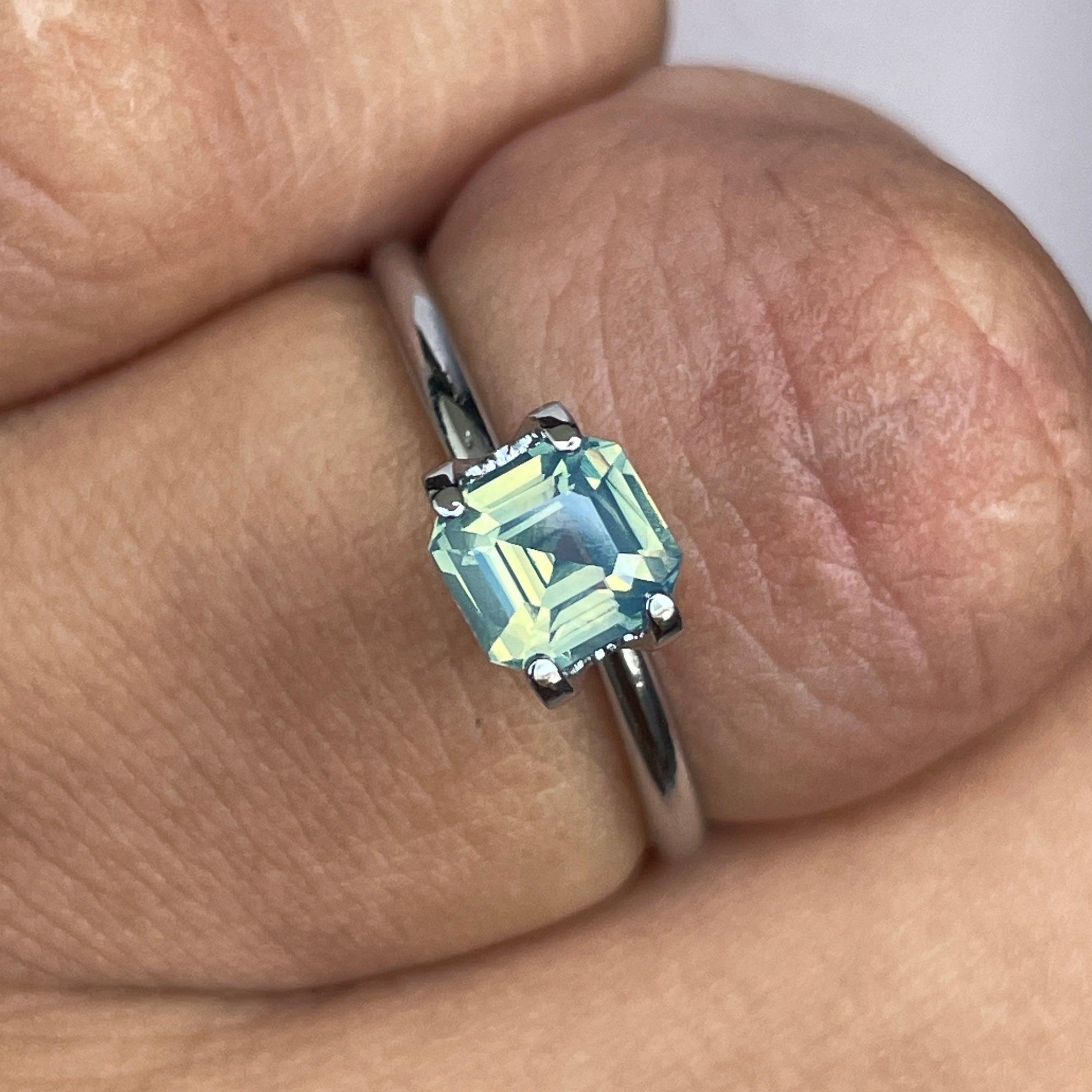 light green sapphire gemstone
