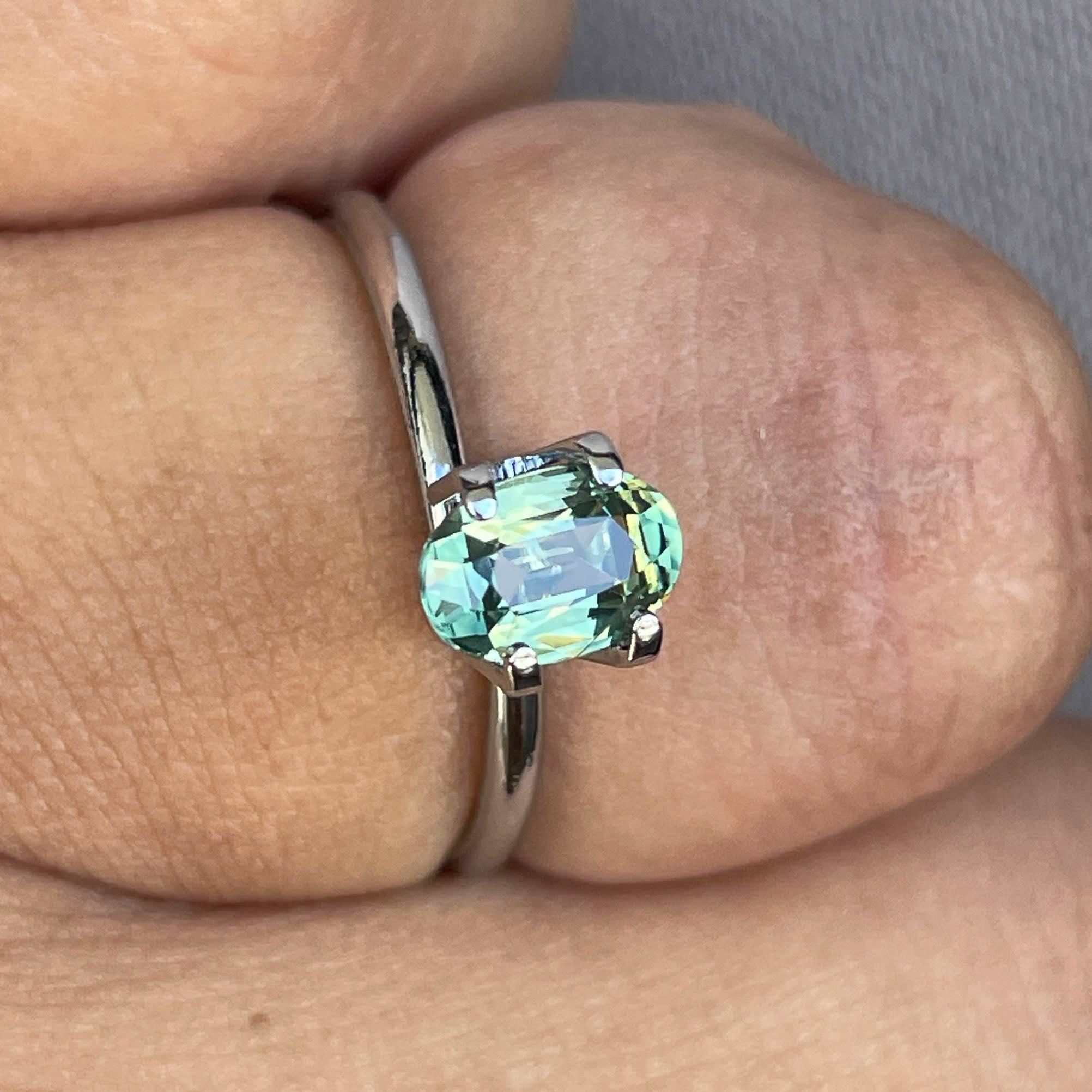 light green sapphire gemstone