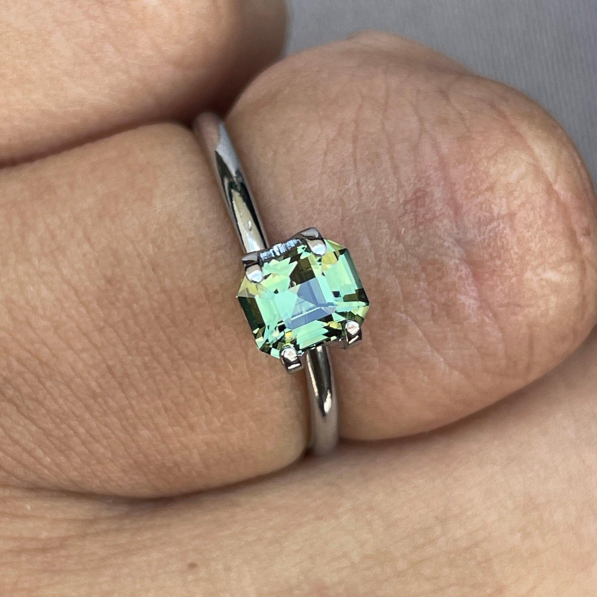 light green sapphire gemstone