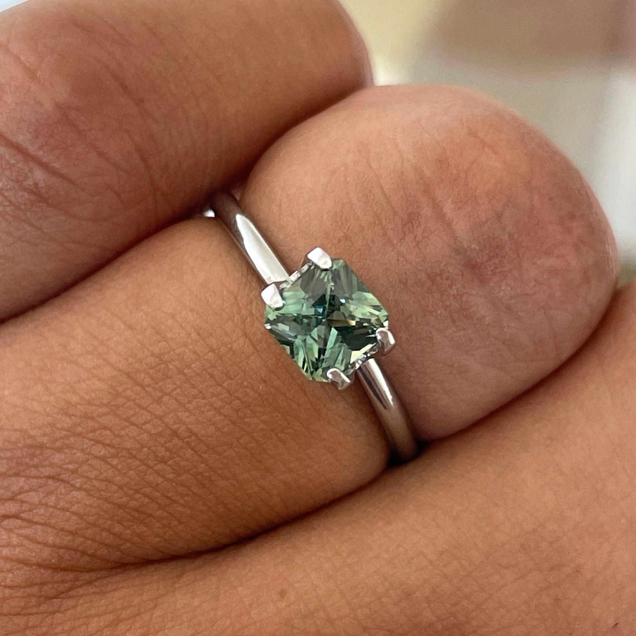 light green sapphire gemstone