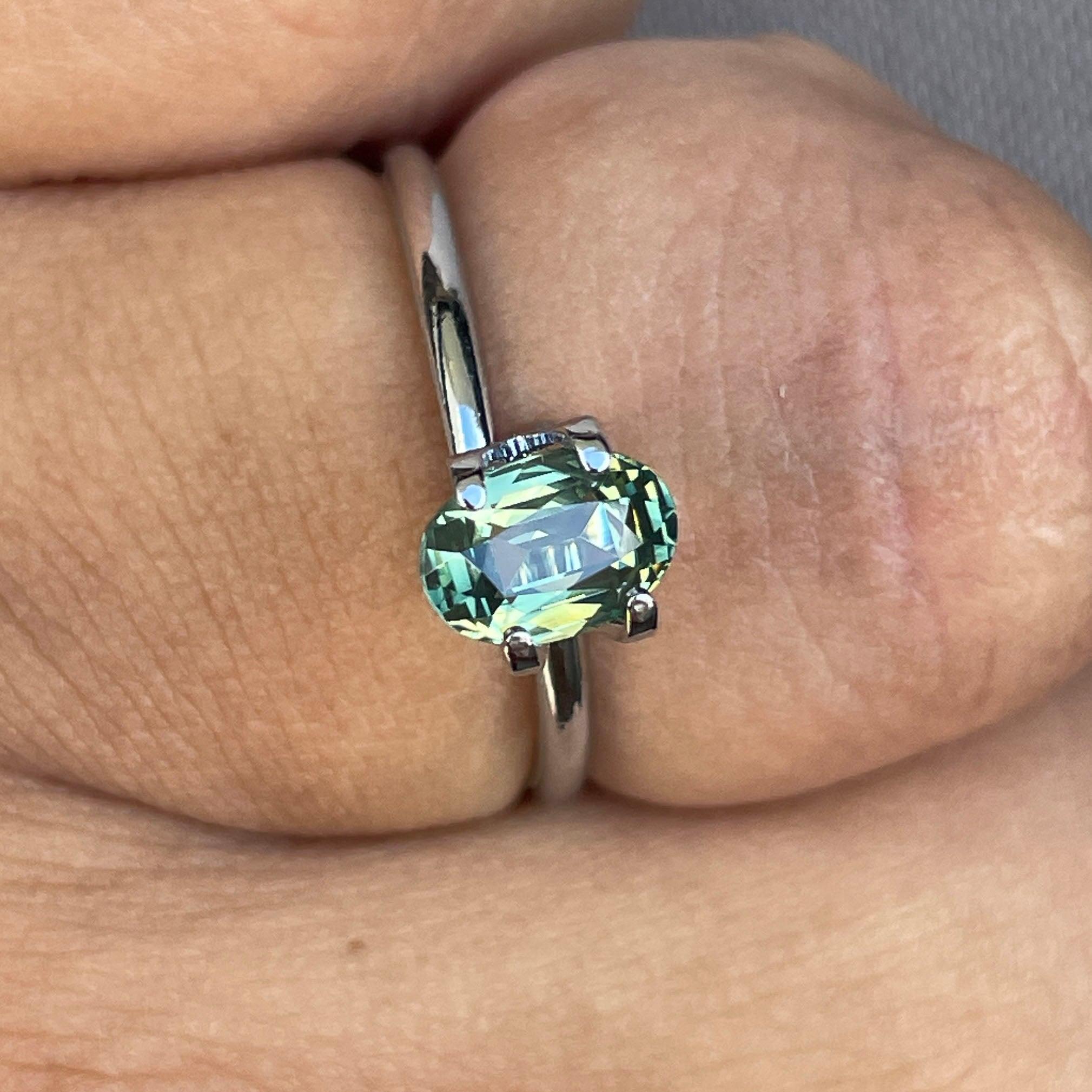 light green sapphire gemstone