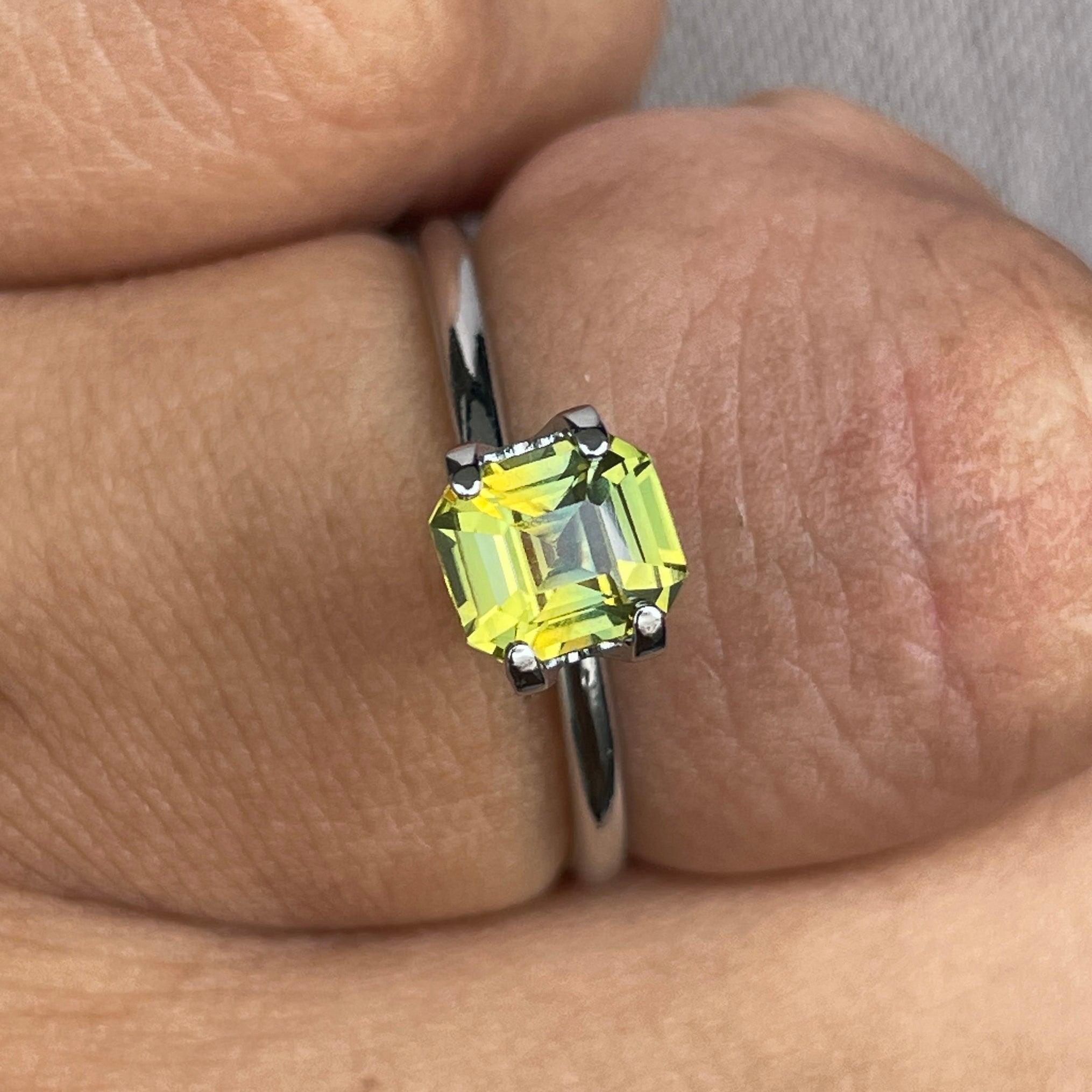 light green sapphire gemstone