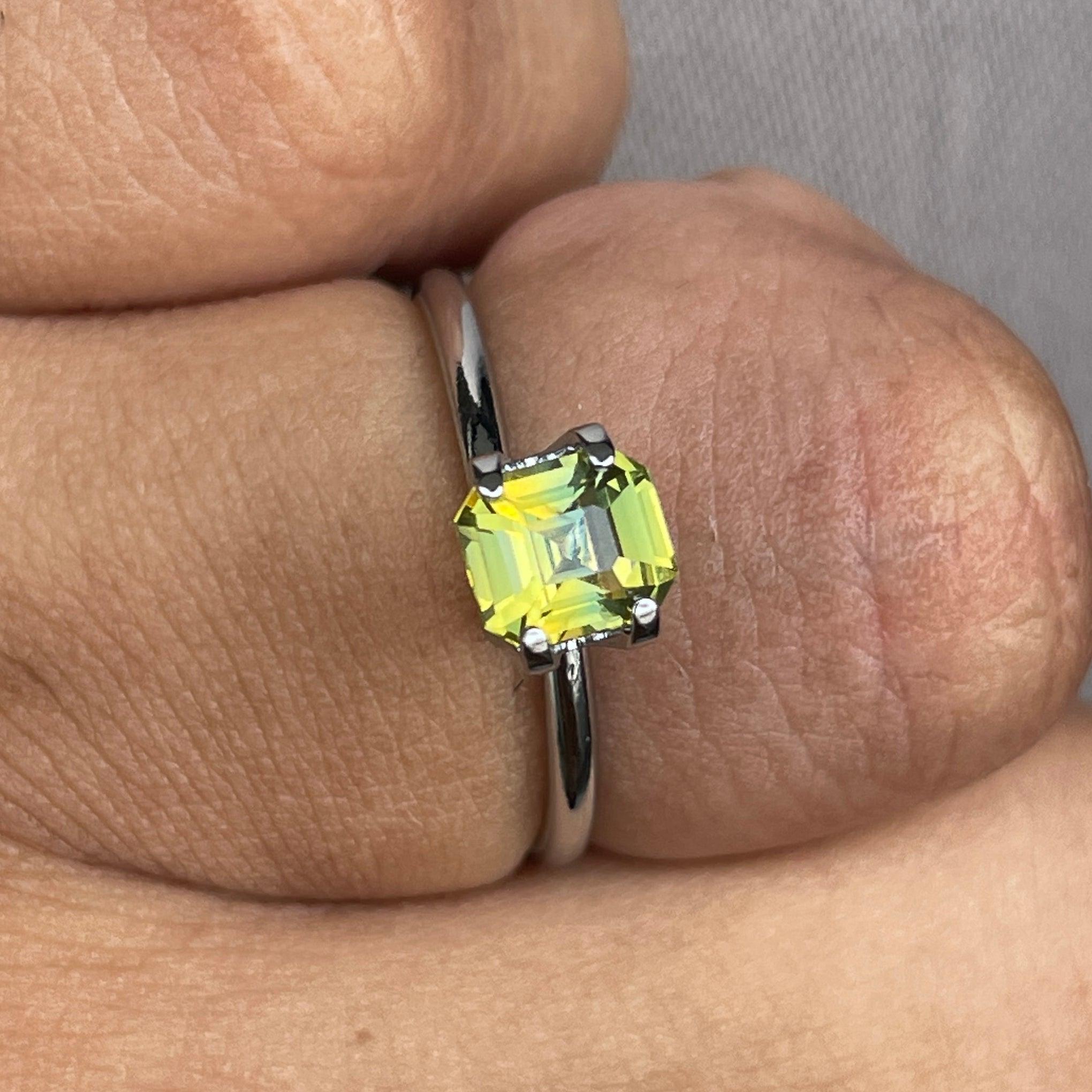 light green sapphire gemstone