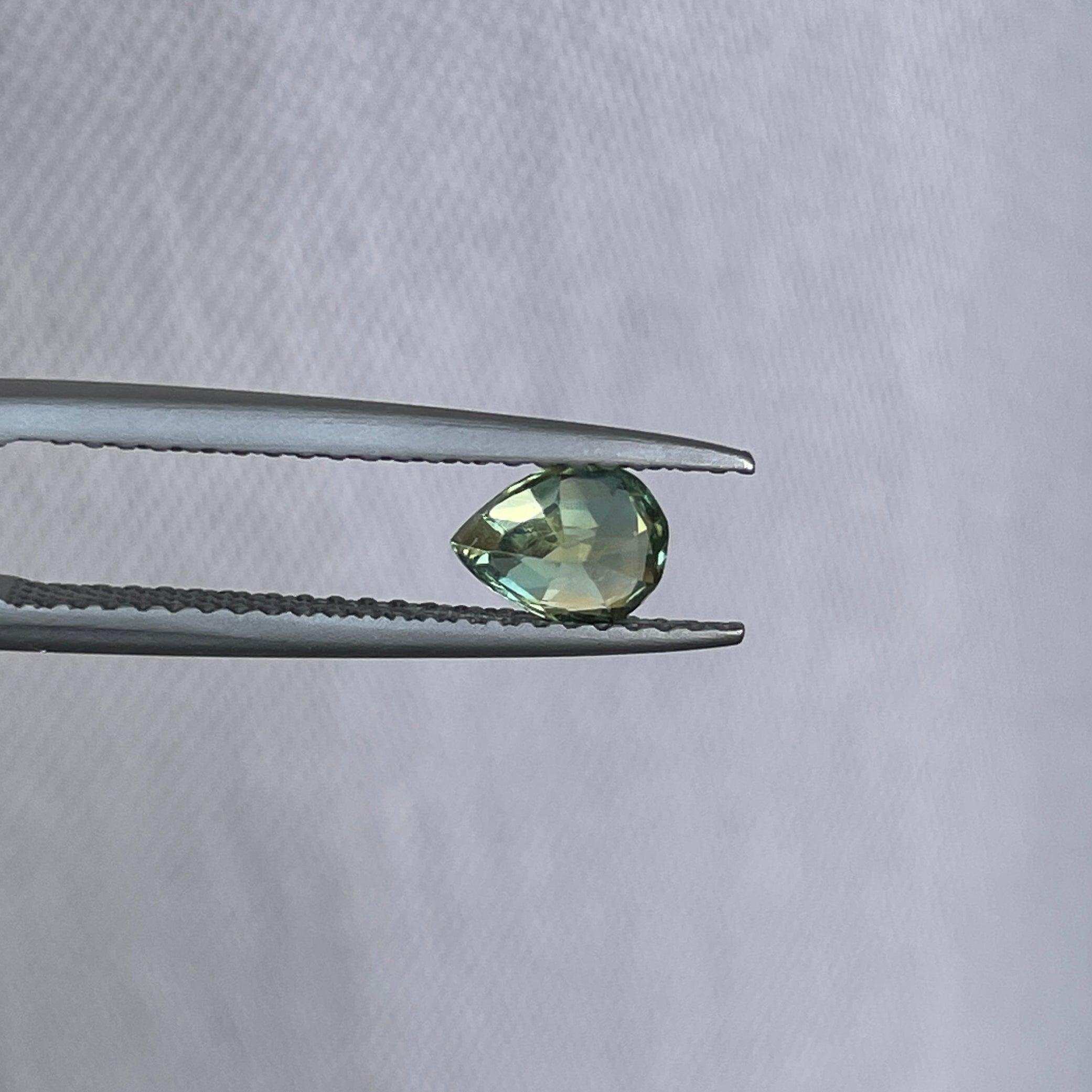 light green sapphire gemstone