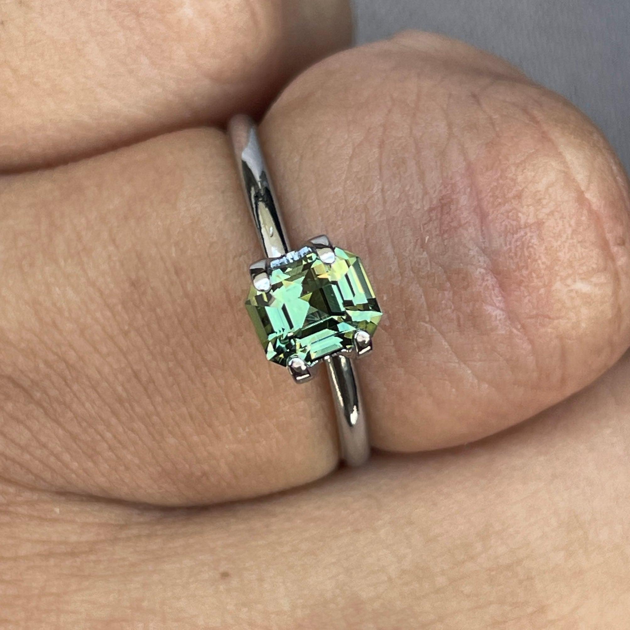 light green sapphire gemstone