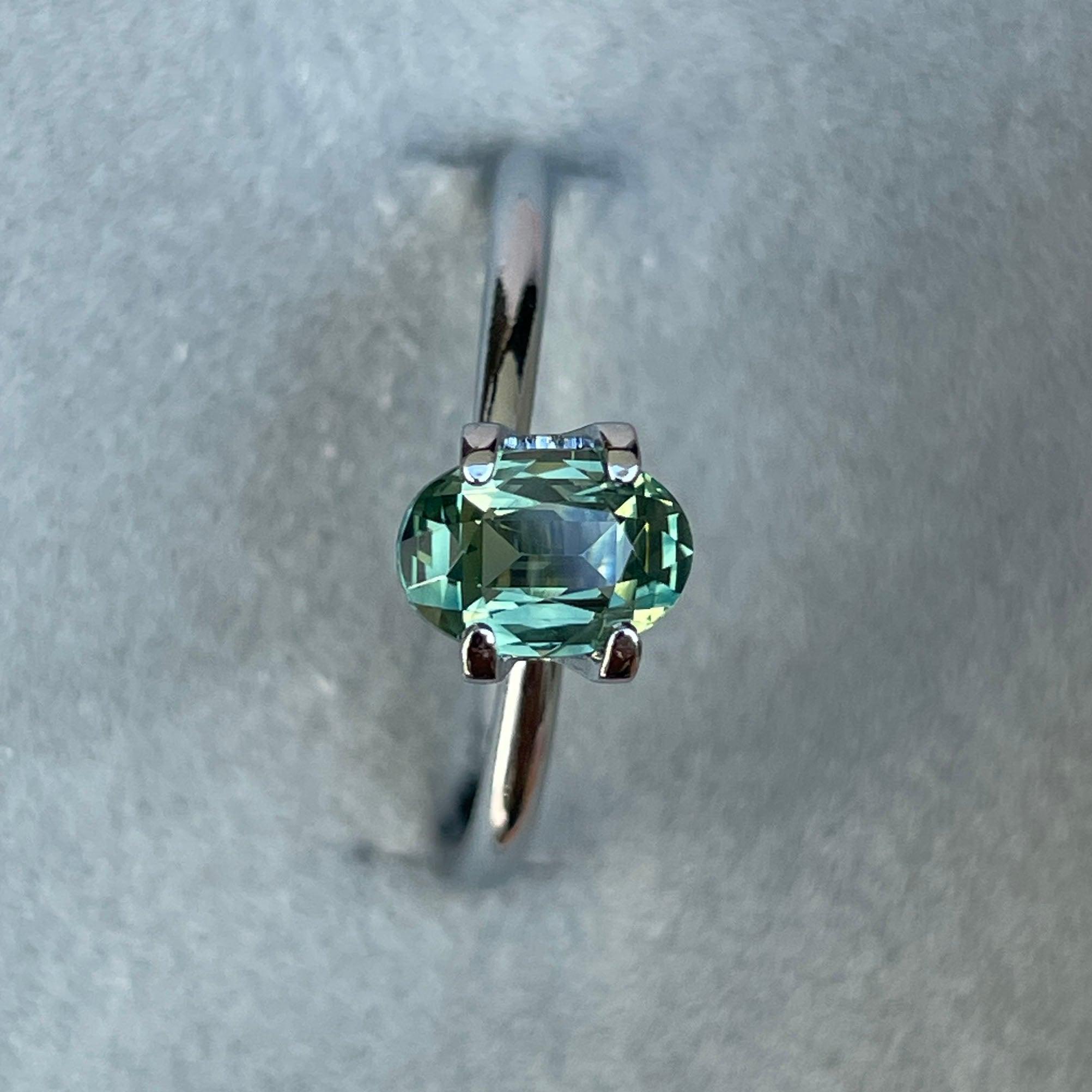 light green sapphire gemstone