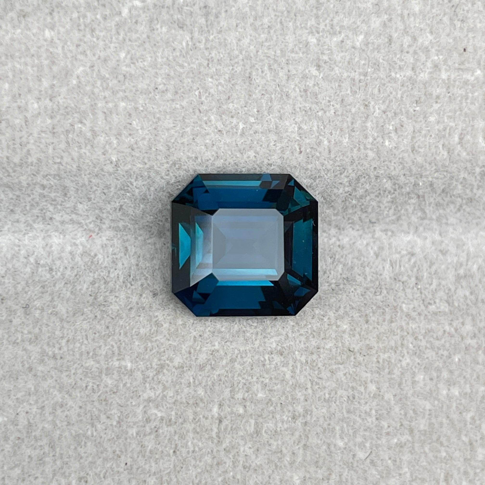 loose teal sapphire emerald radiant cut