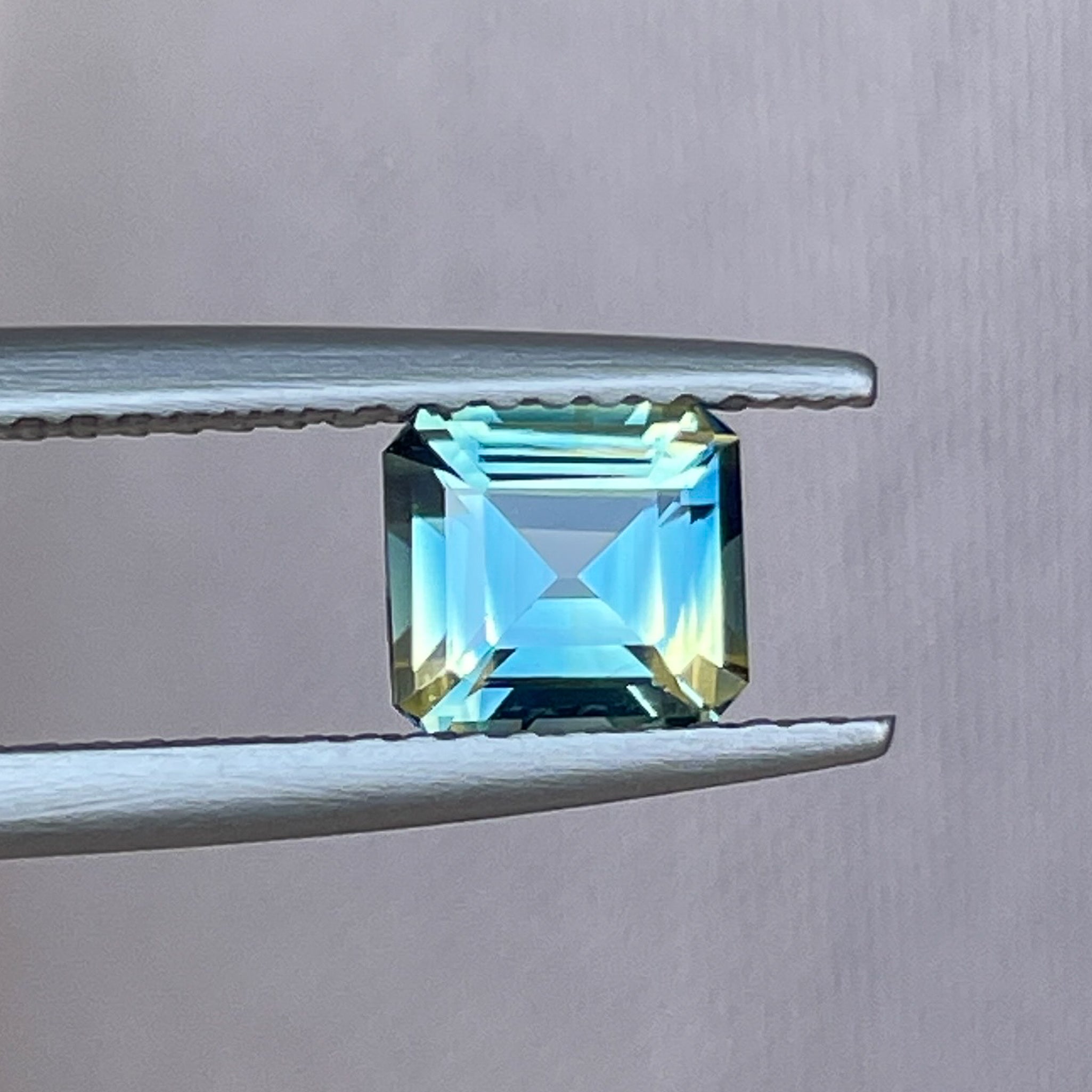 Natural teal sapphire by NASHGEMS, 1.08 Ct emerald cut loose sapphire for jewelry or pendant design, no heat treatment.