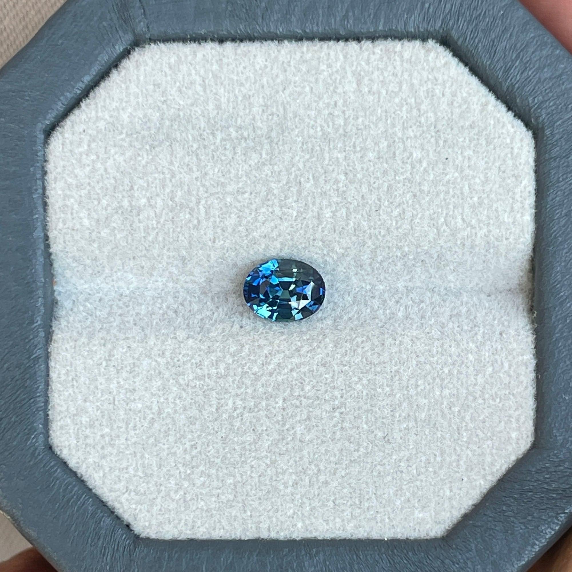 natural blue green sapphire