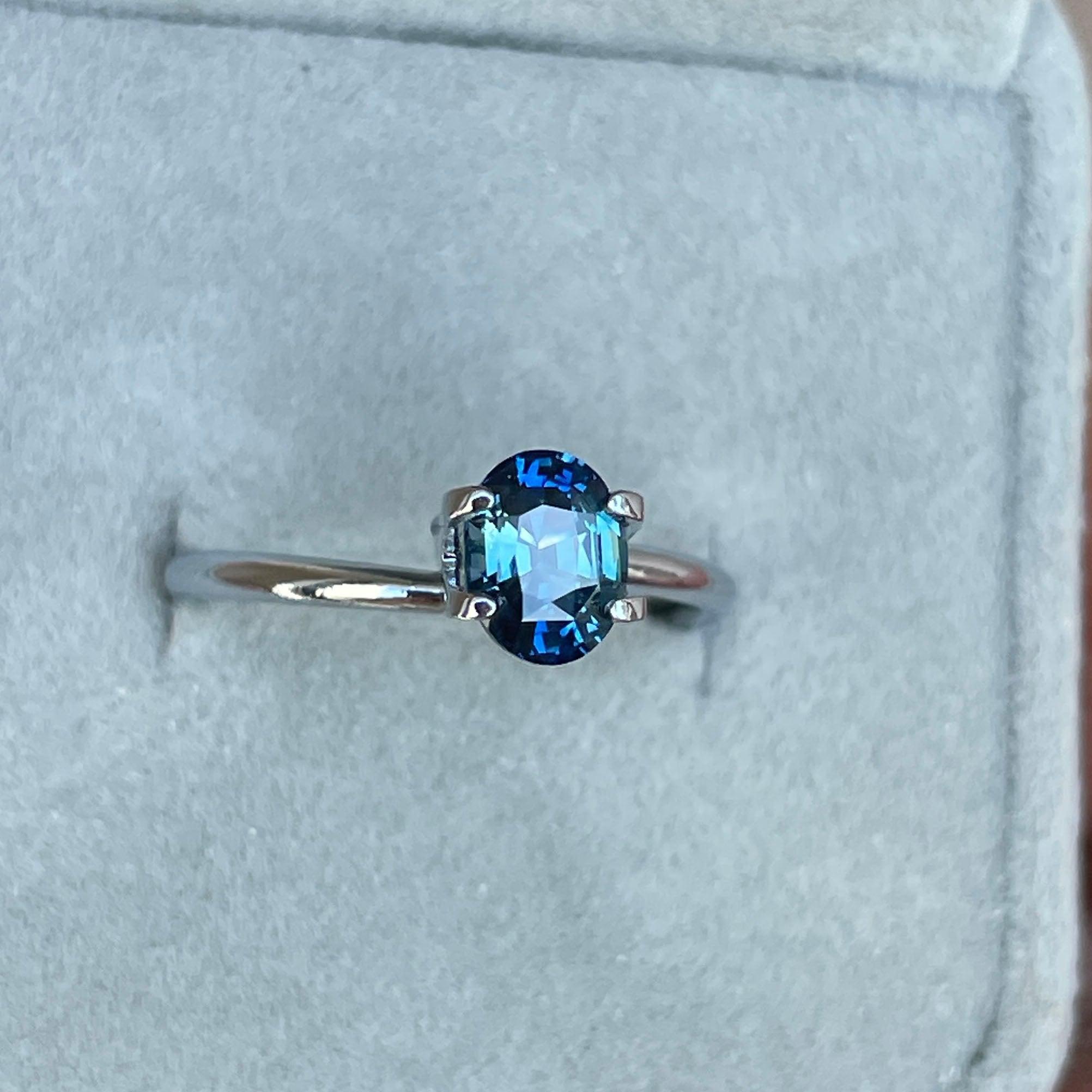 natural blue green sapphire