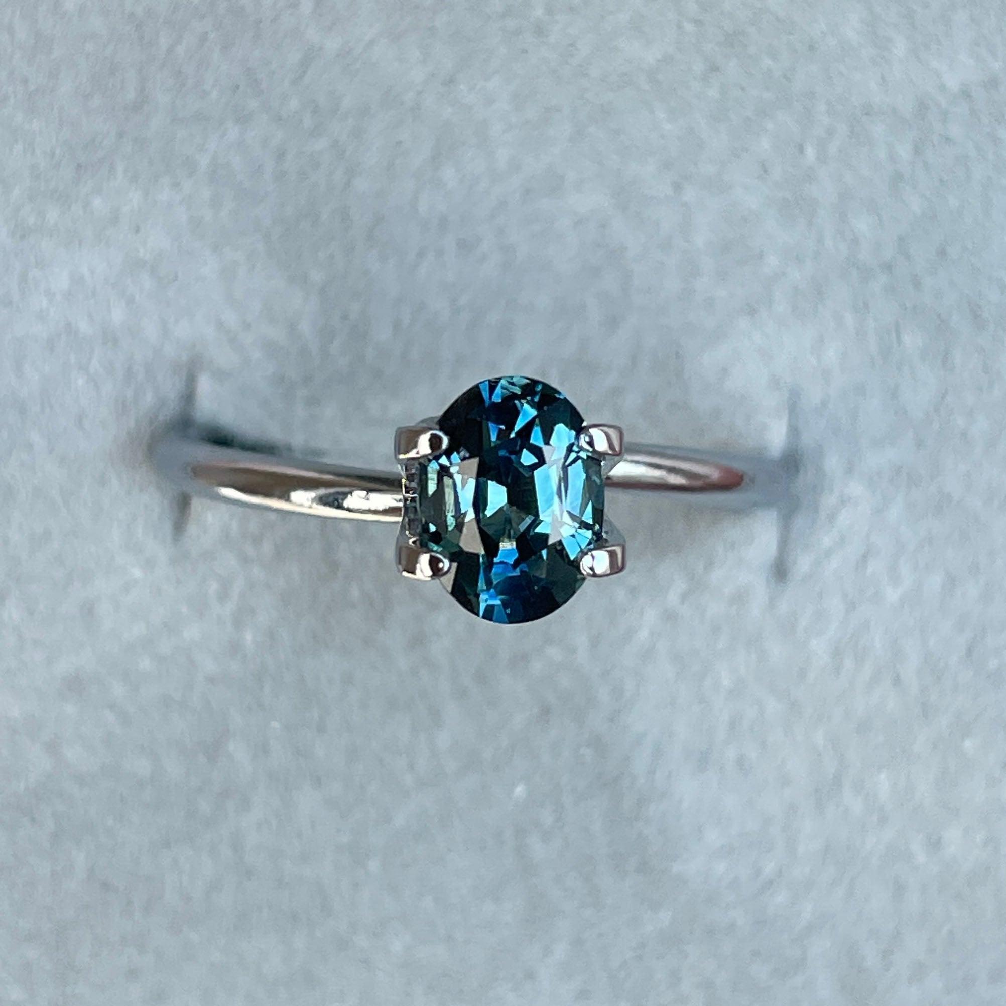natural blue green sapphire