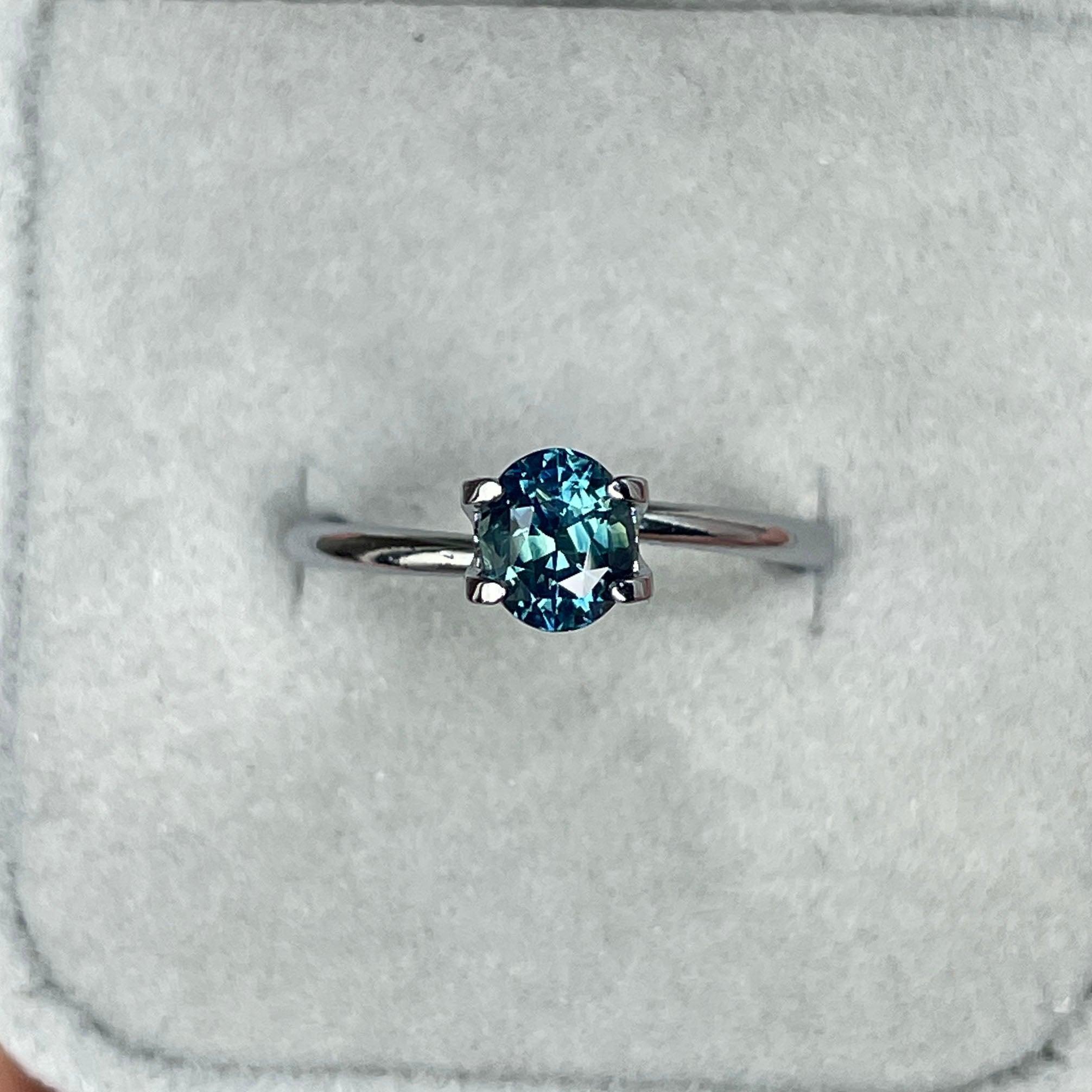 natural blue green sapphire