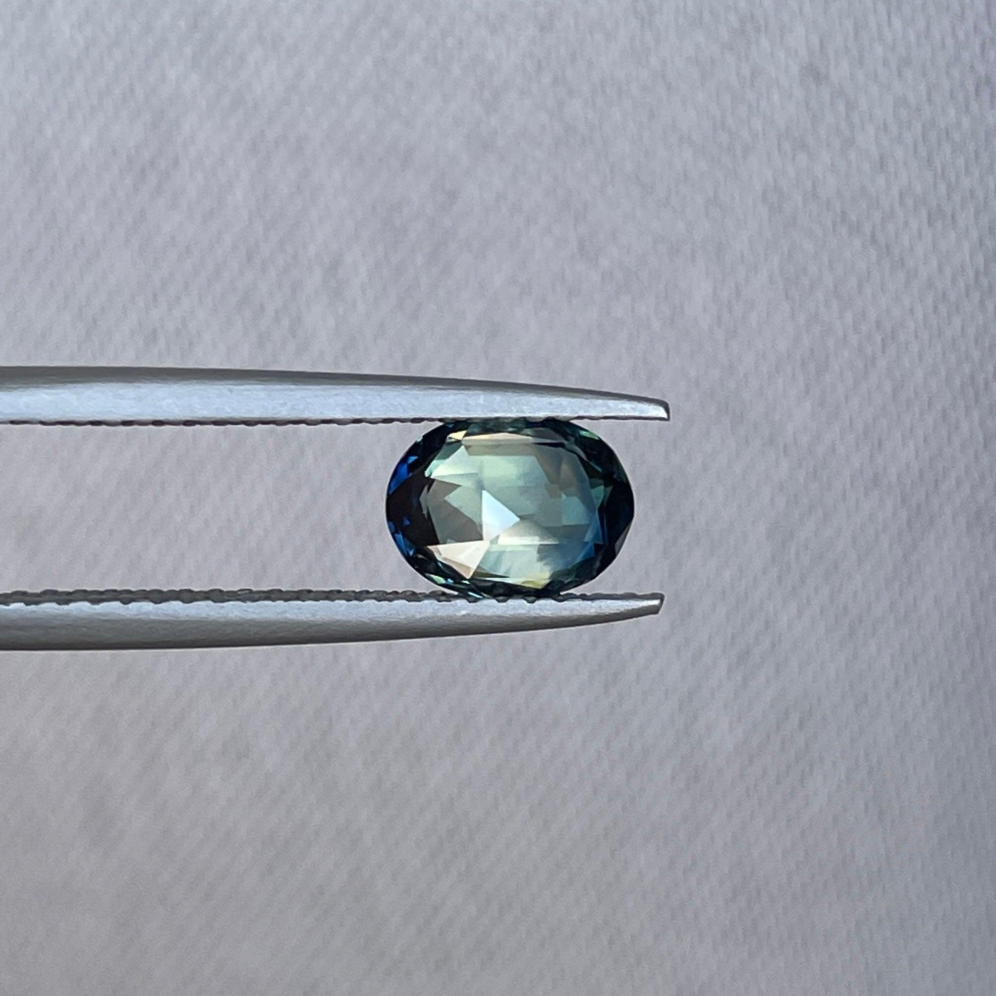 natural blue green sapphire