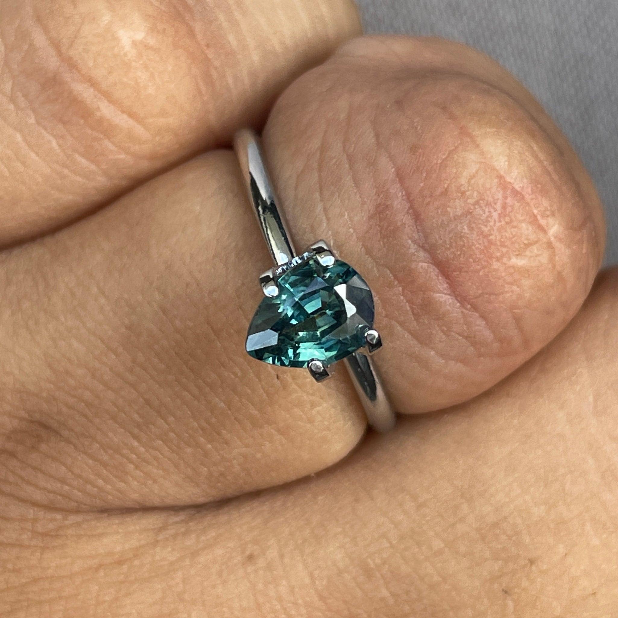 natural blue green sapphire