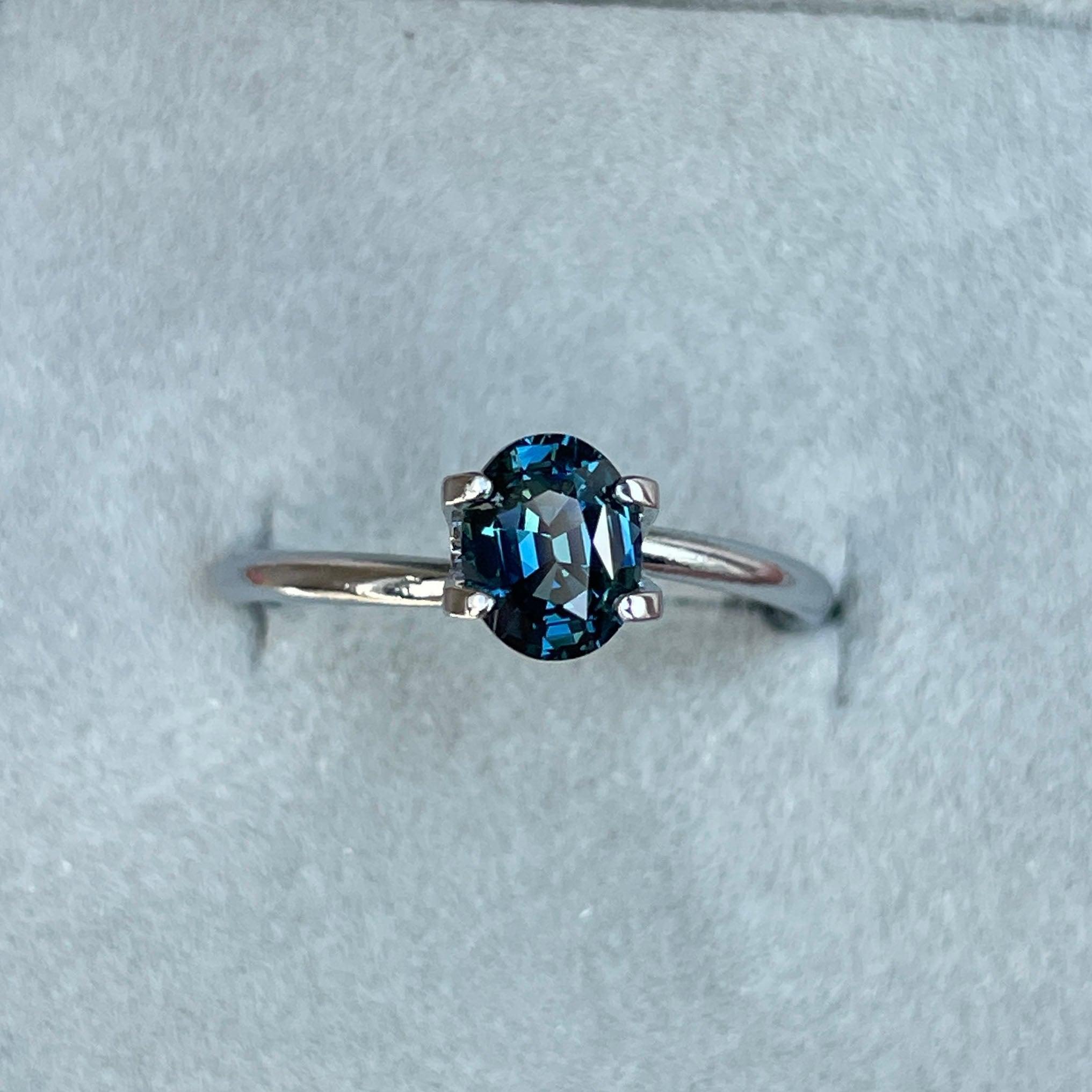 natural blue green sapphire
