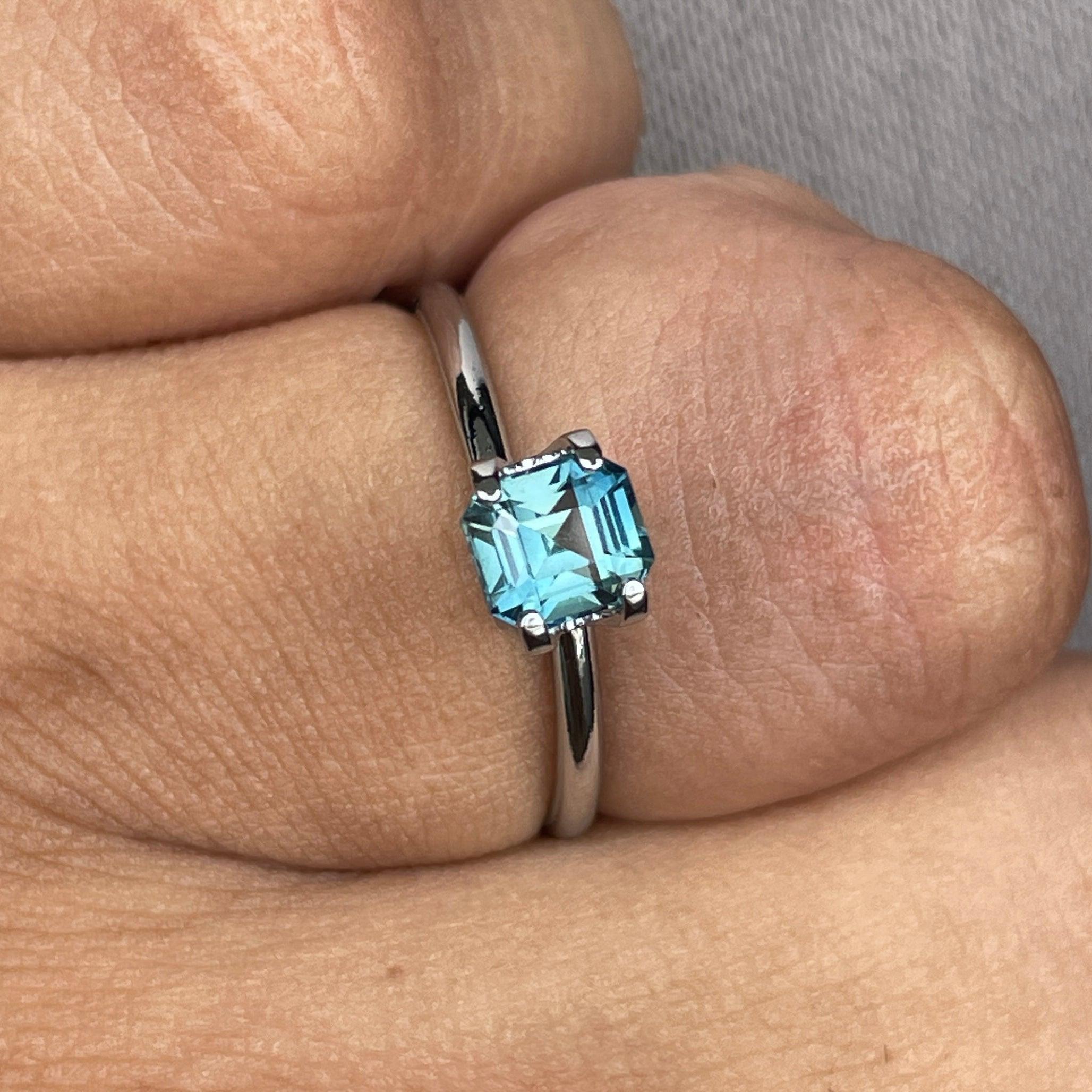 natural blue green sapphire