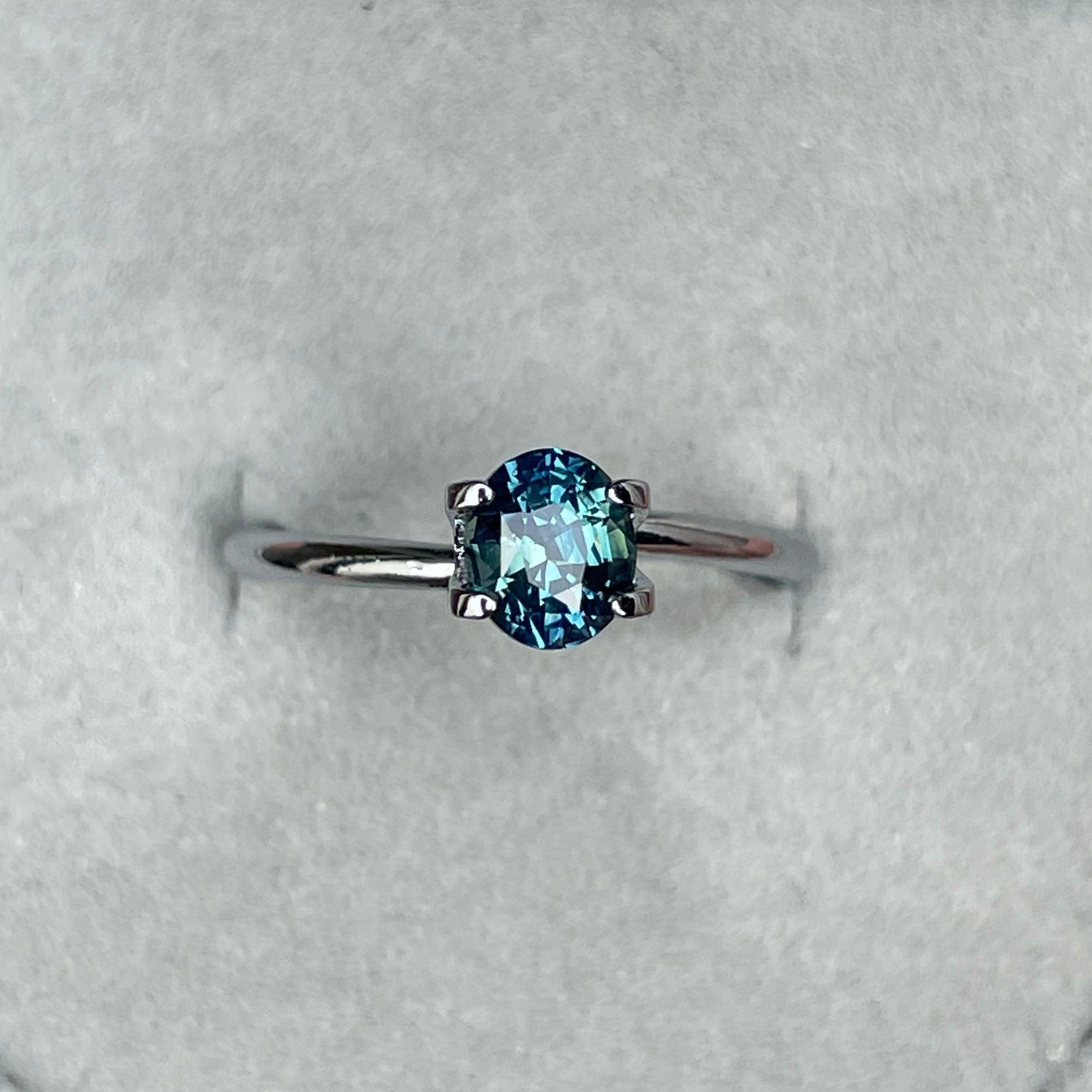 natural blue green sapphire