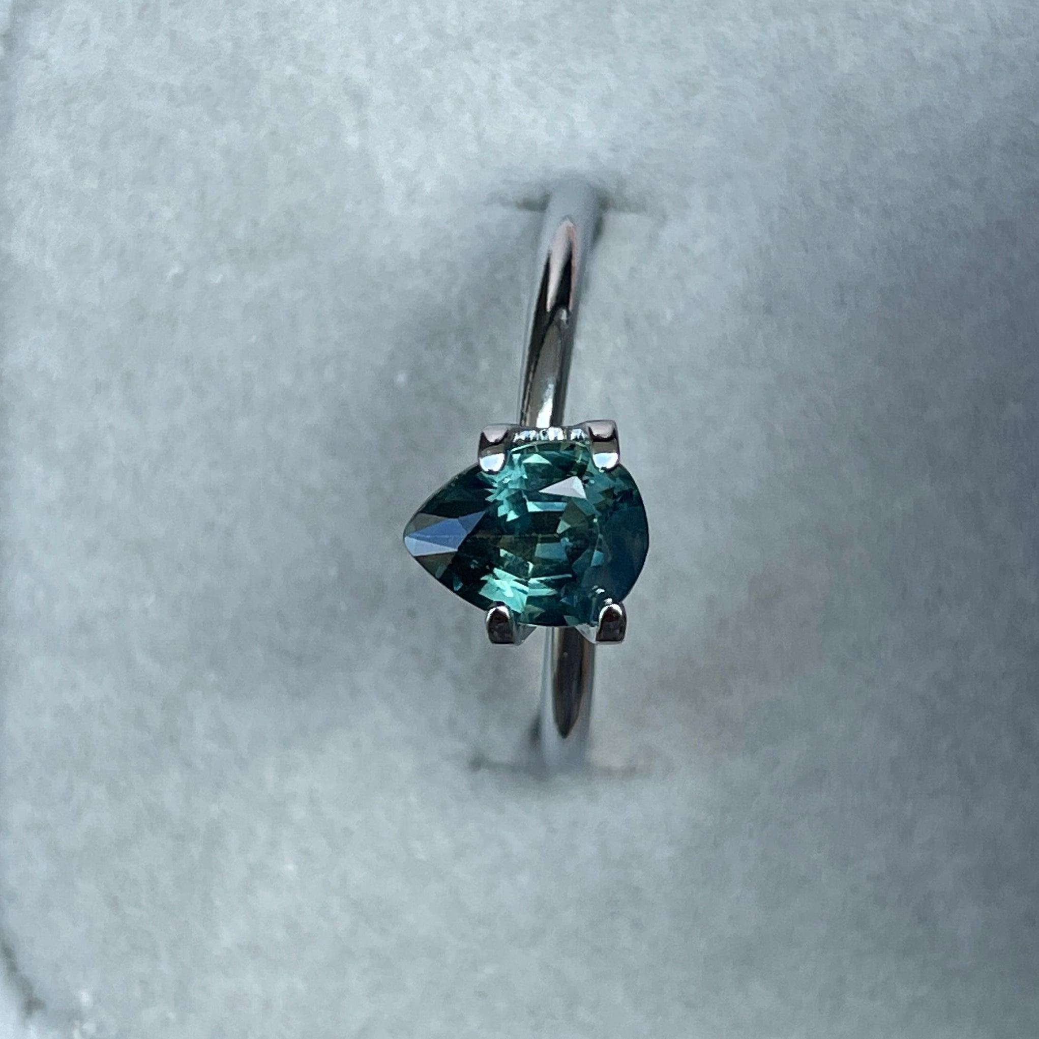 natural blue green sapphire