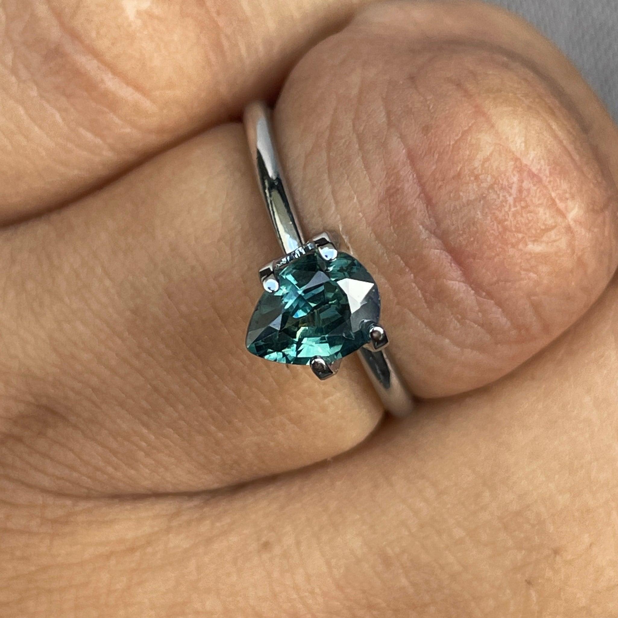 natural blue green sapphire