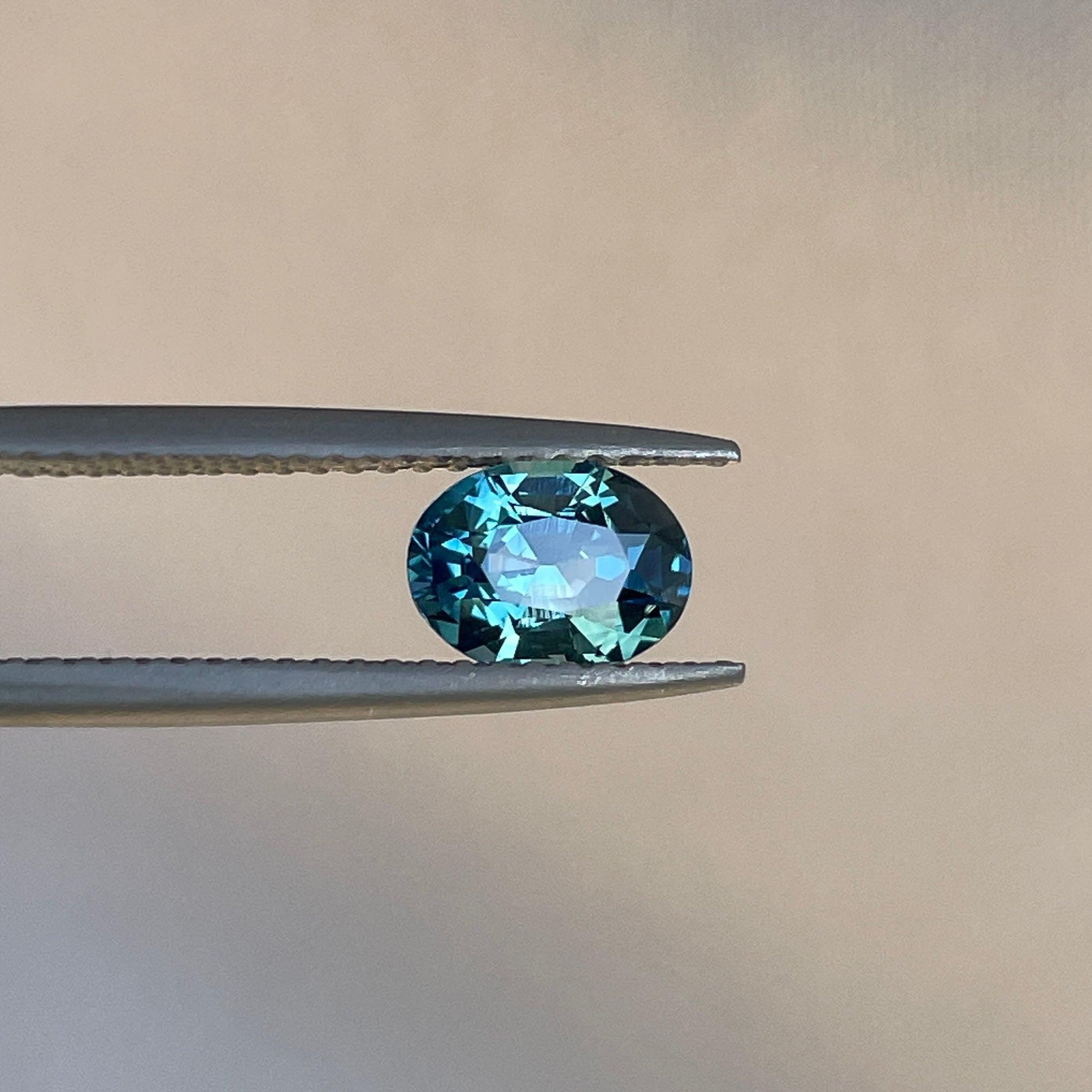 natural blue green sapphire
