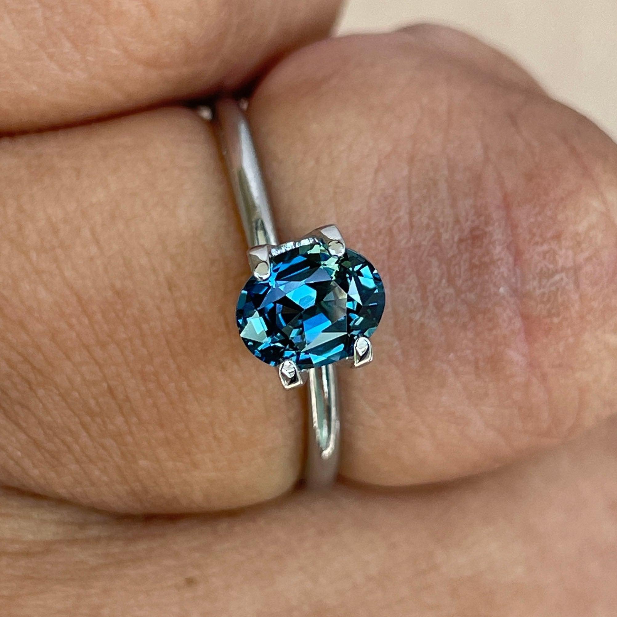 natural blue green sapphire