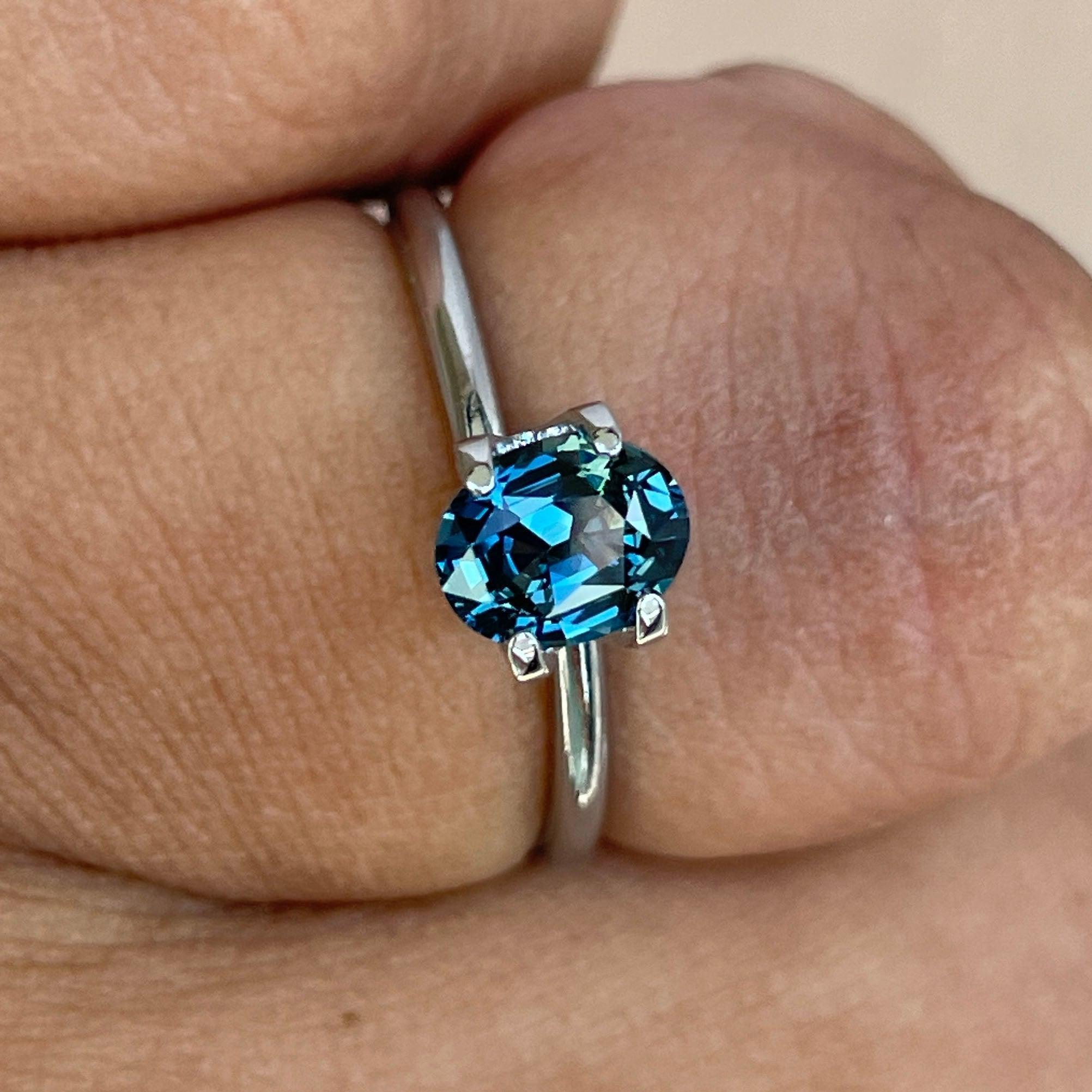 natural blue green sapphire