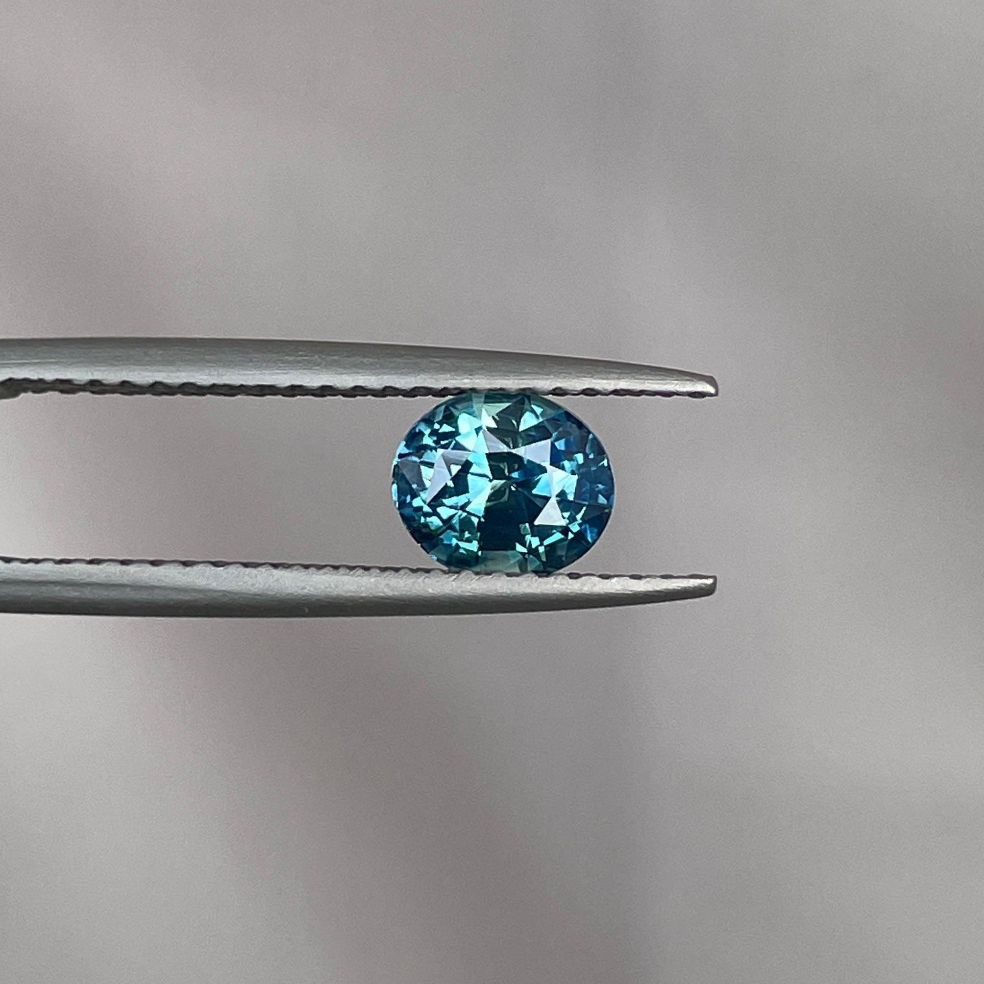 natural blue green sapphire