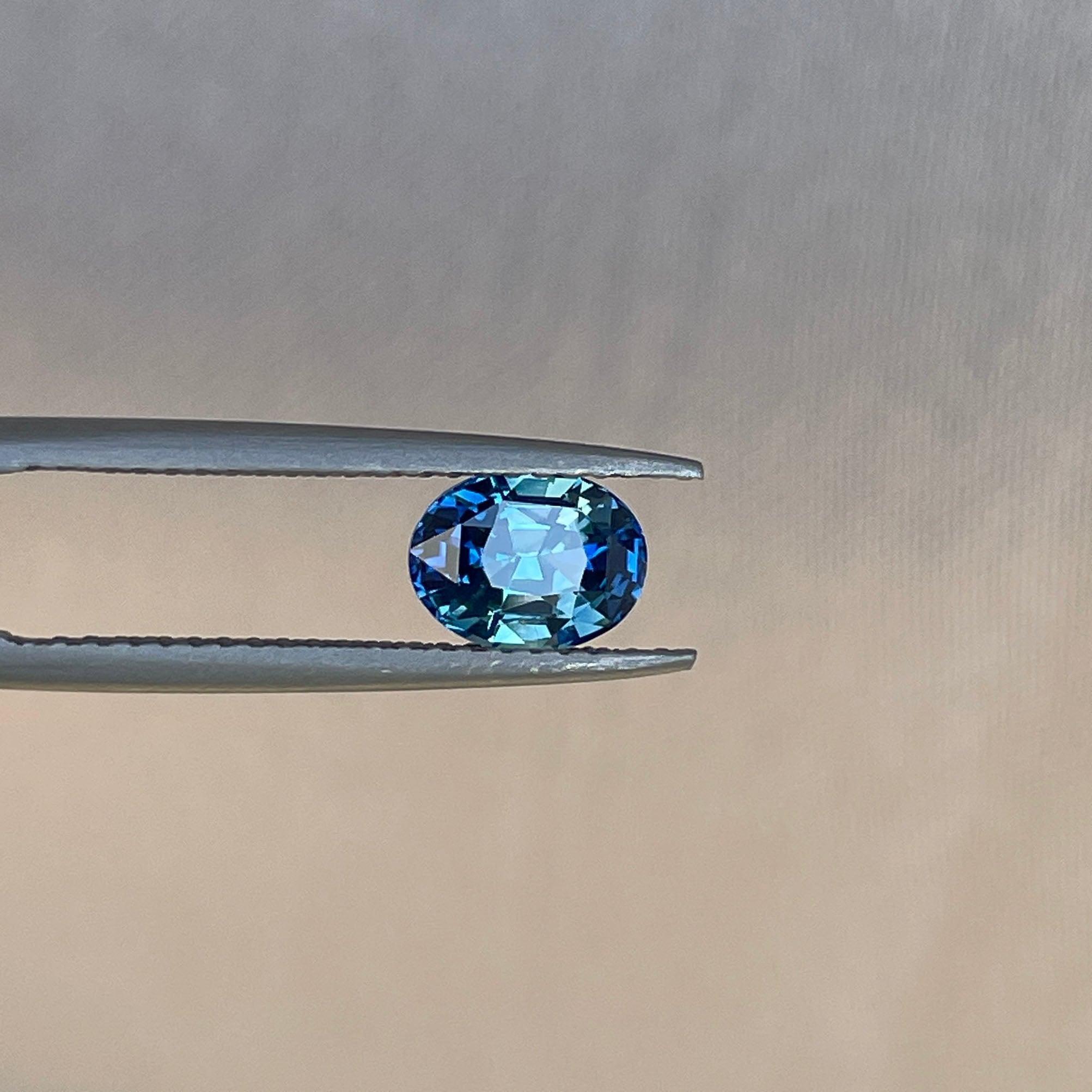 natural blue green sapphire