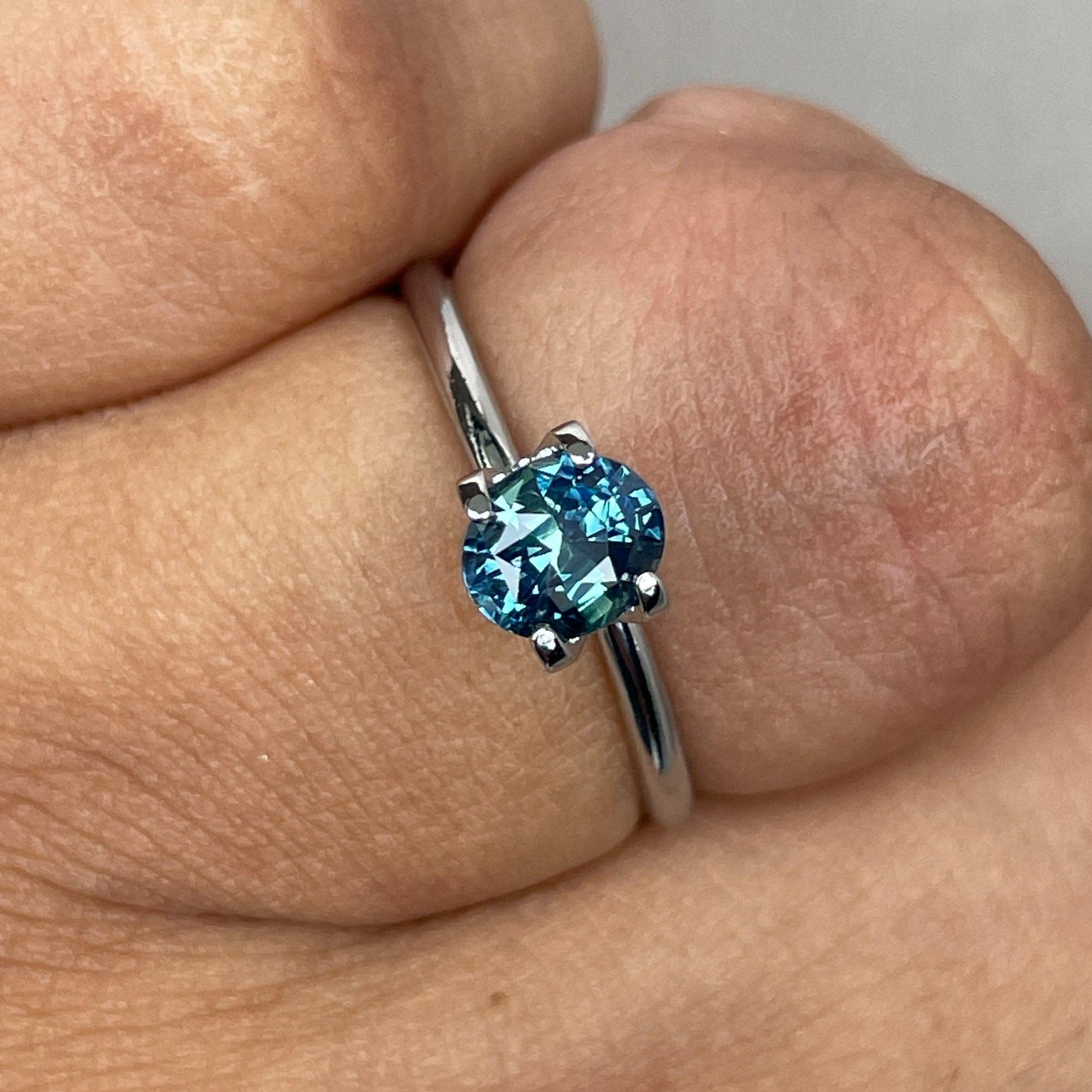 natural blue green sapphire