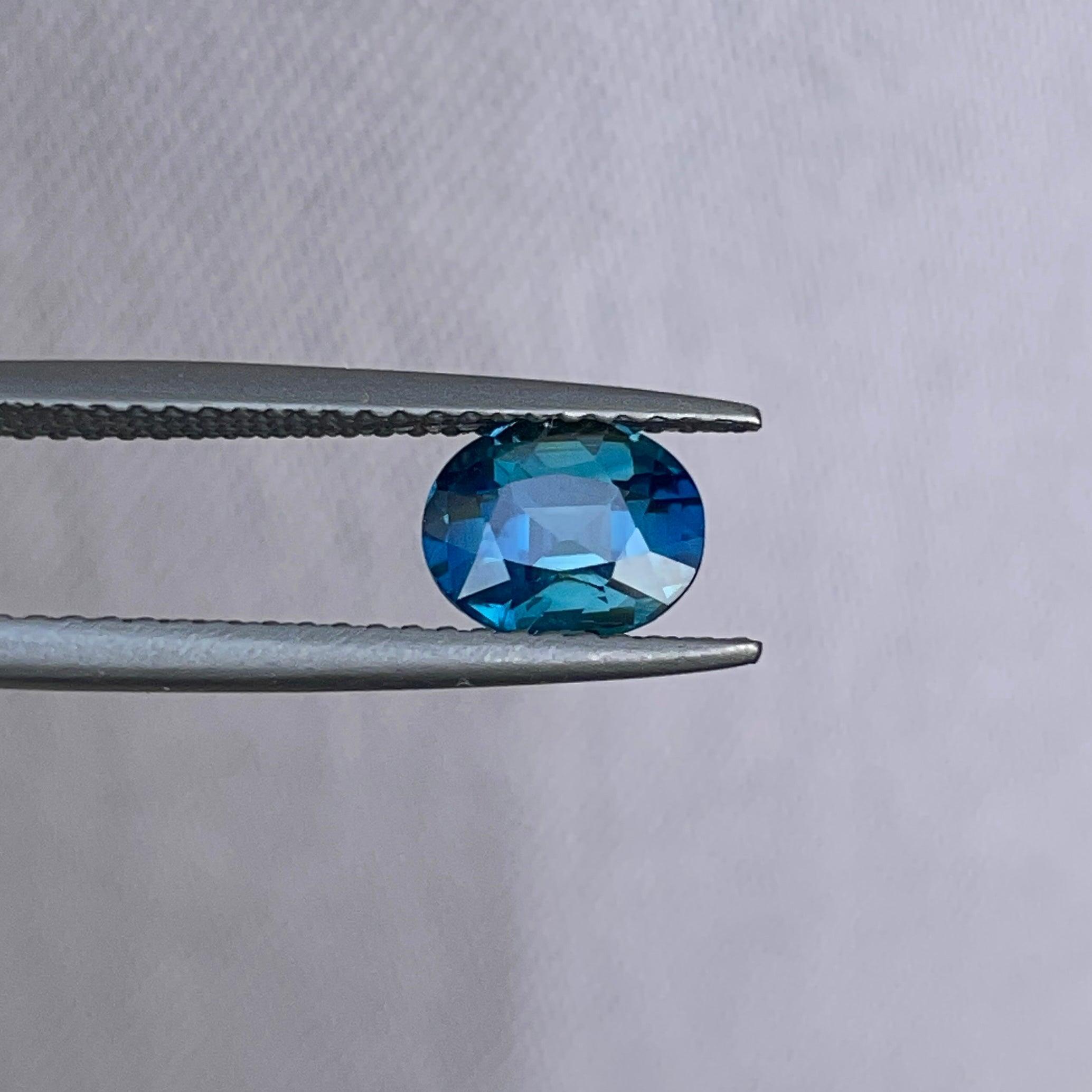 natural blue green sapphire