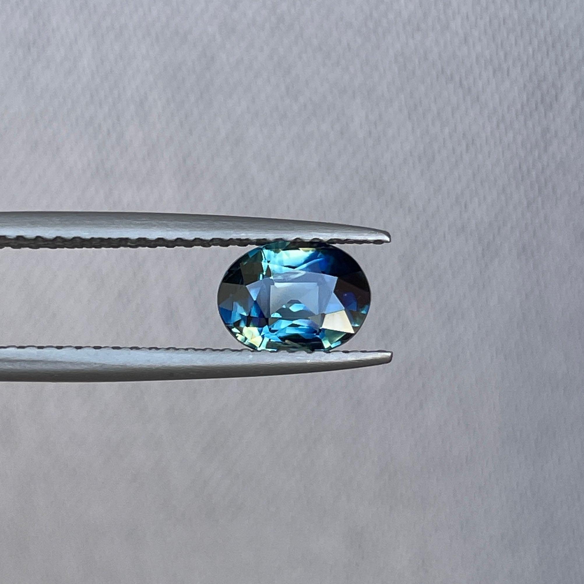 natural blue green sapphire