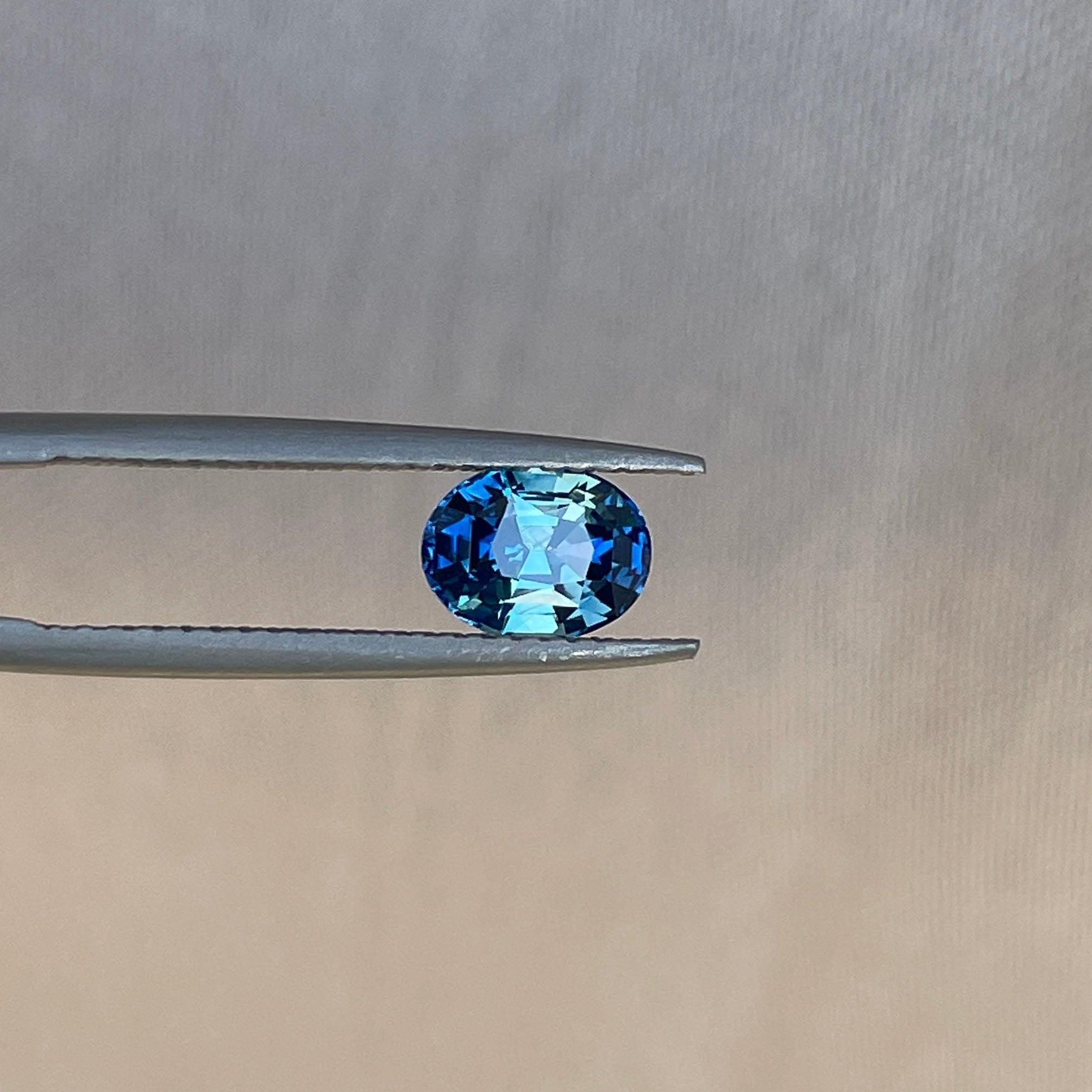 natural blue green sapphire