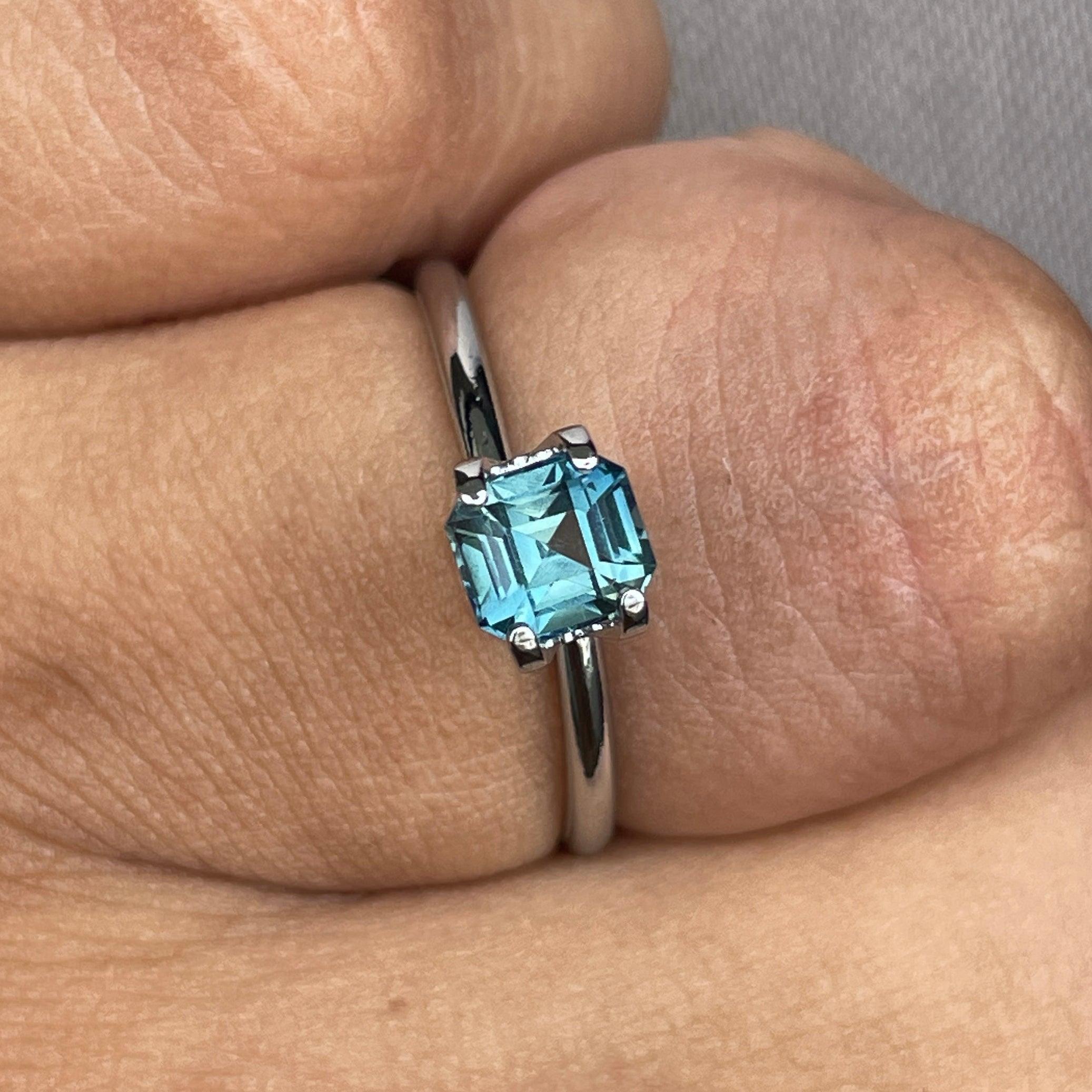 natural blue green sapphire