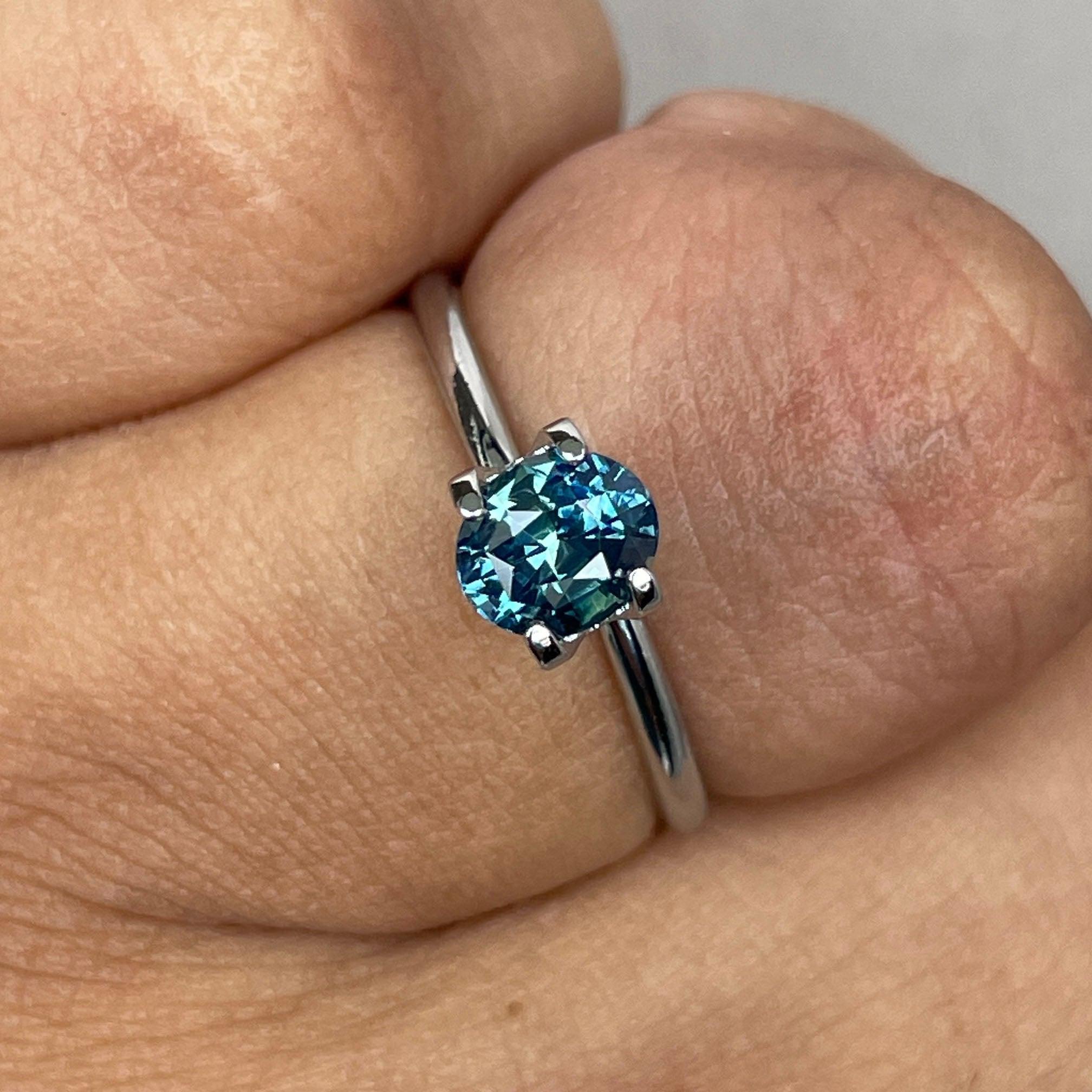natural blue green sapphire