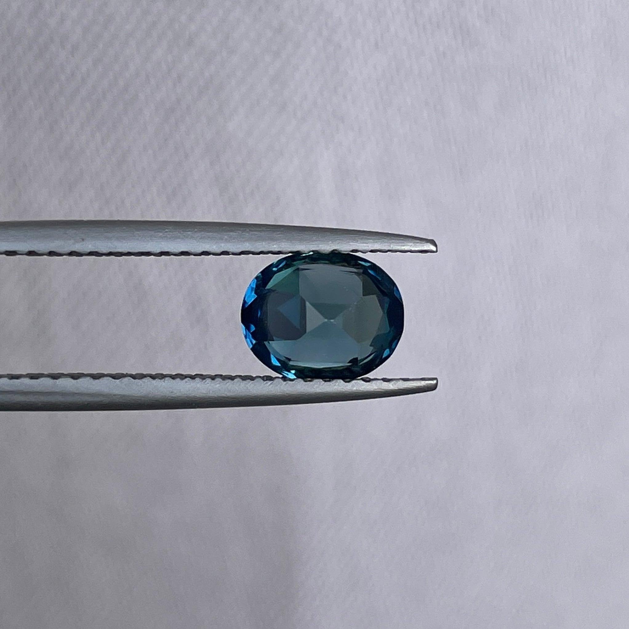 natural blue green sapphire