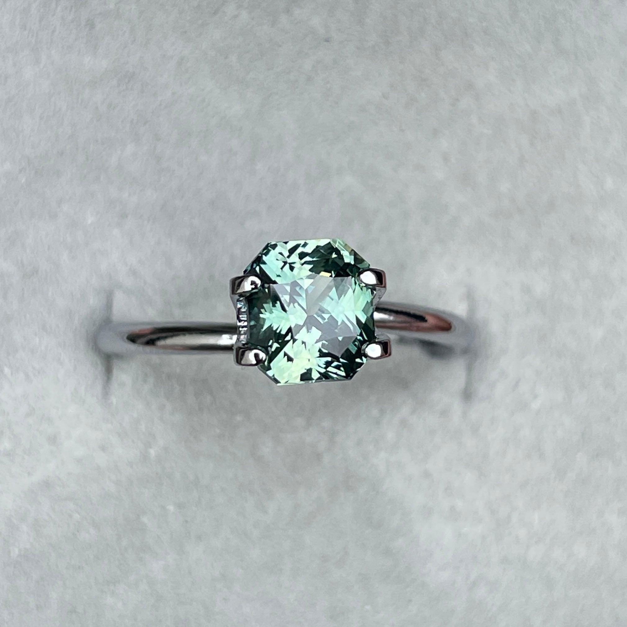 natural blue green sapphire