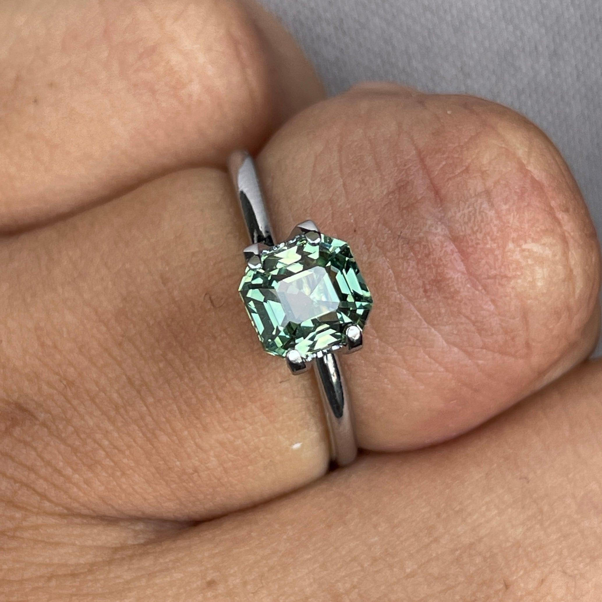 natural blue green sapphire