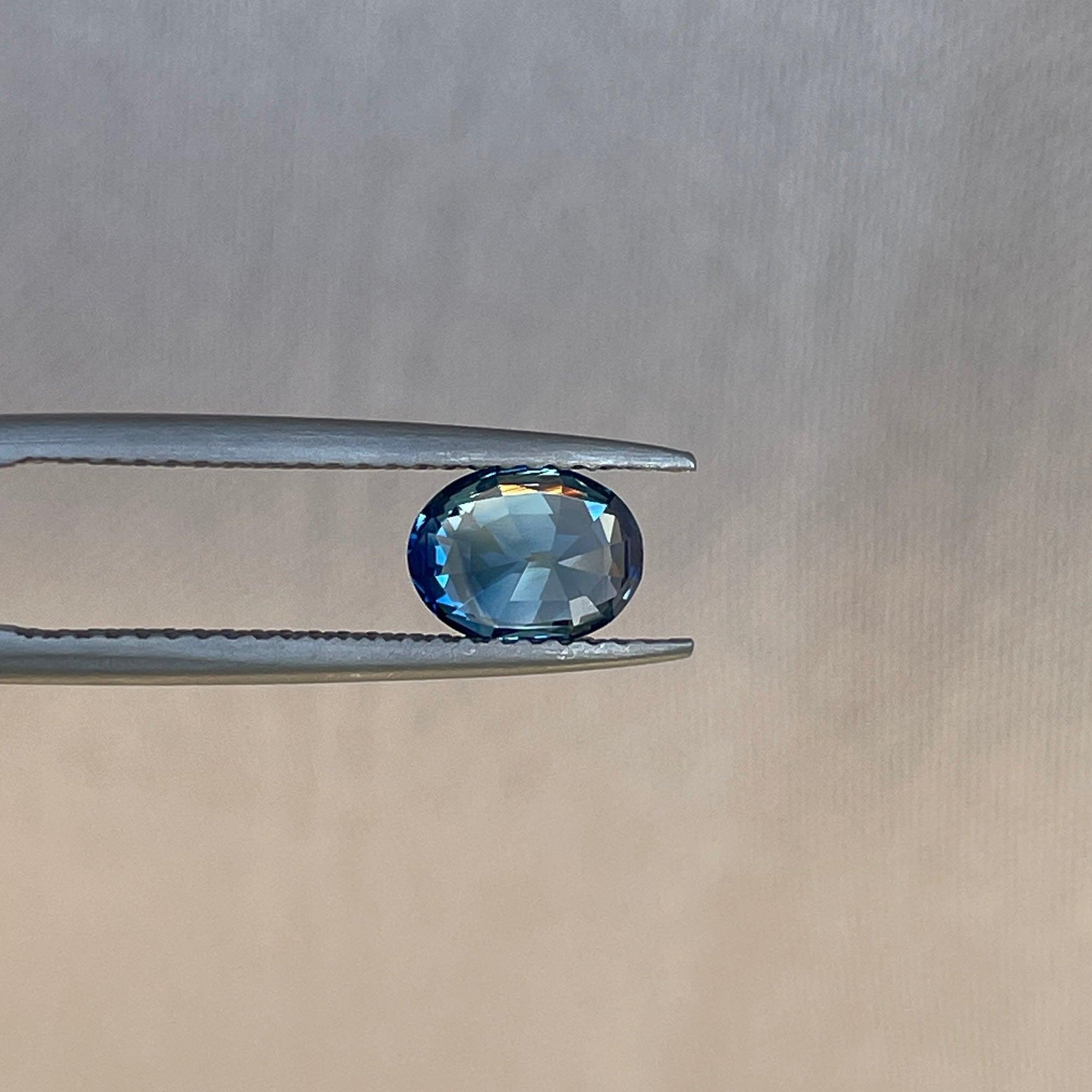 natural blue green sapphire