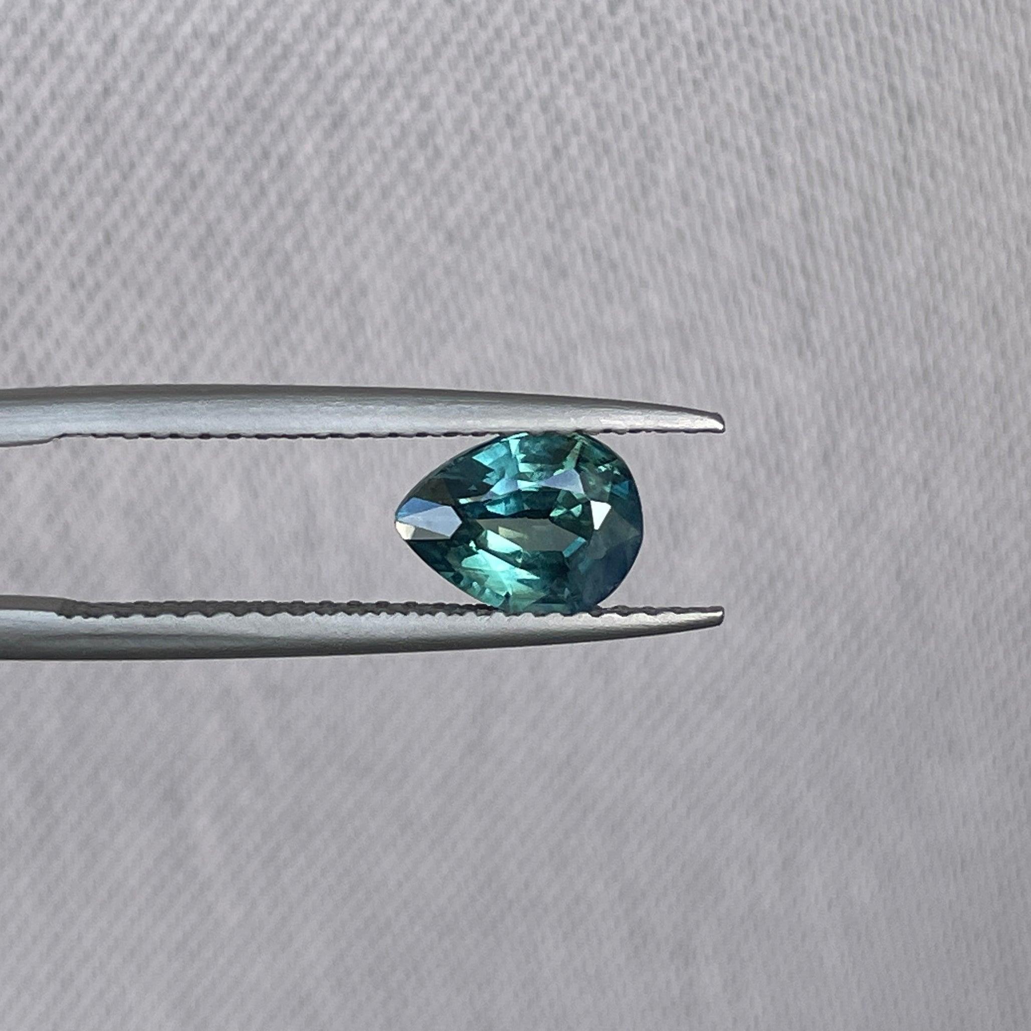 natural blue green sapphire