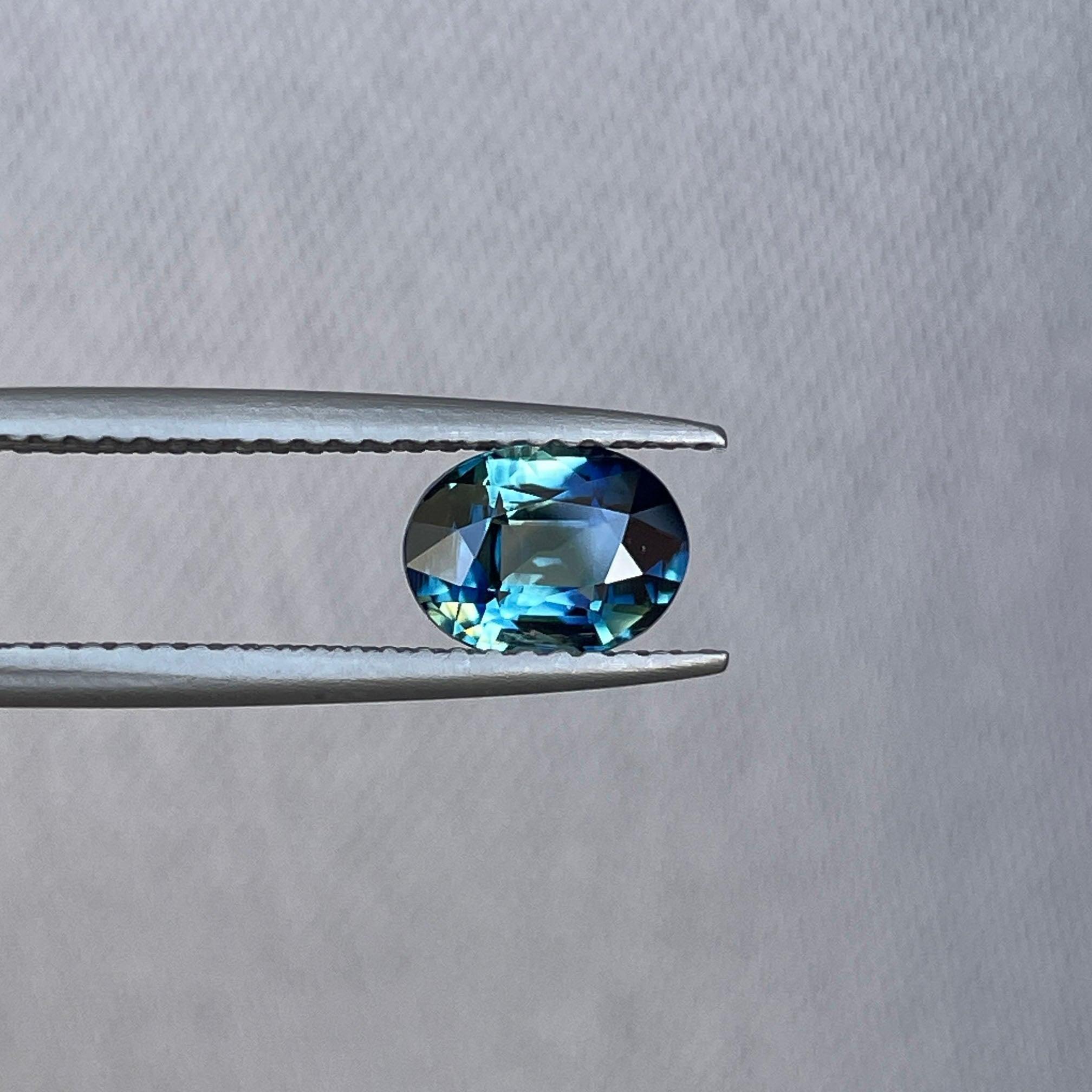 natural blue green sapphire