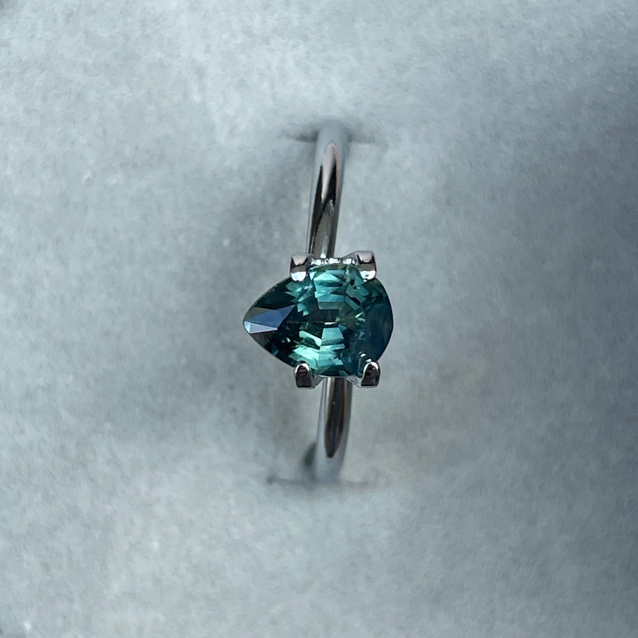 natural blue green sapphire