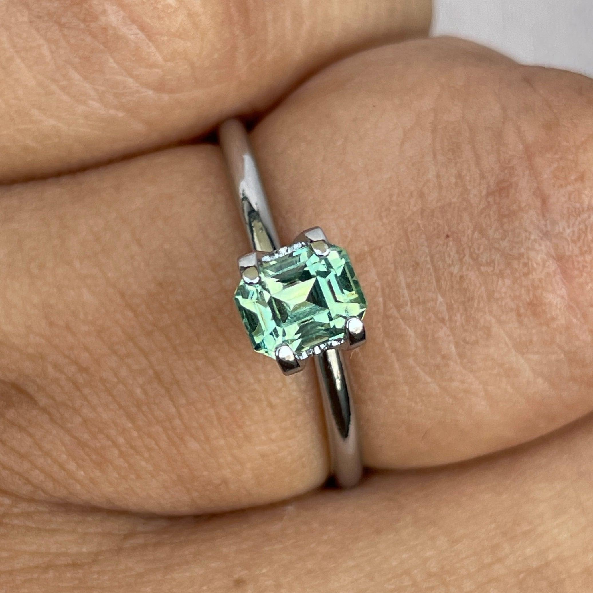 natural green sapphire gemstone