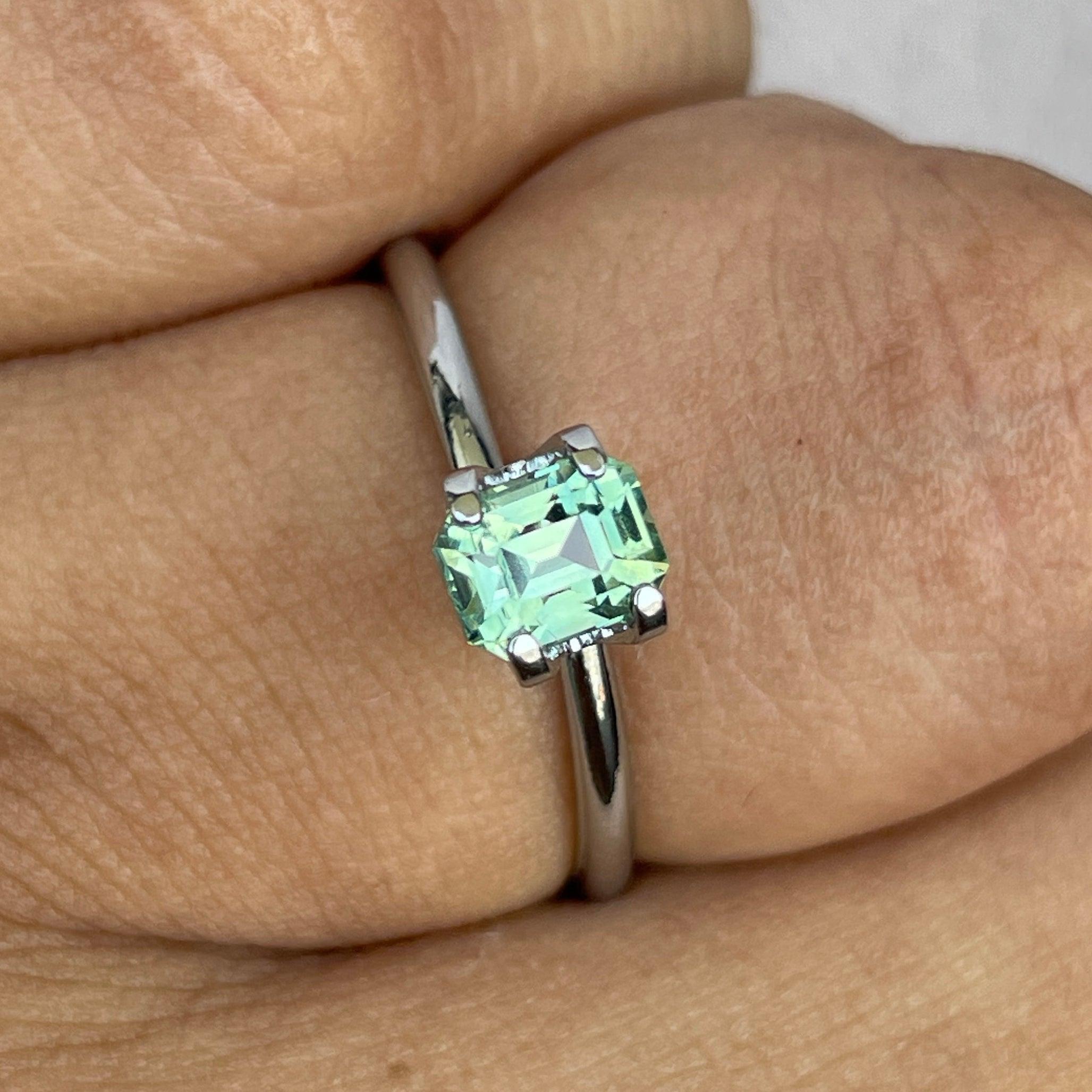 natural green sapphire gemstone
