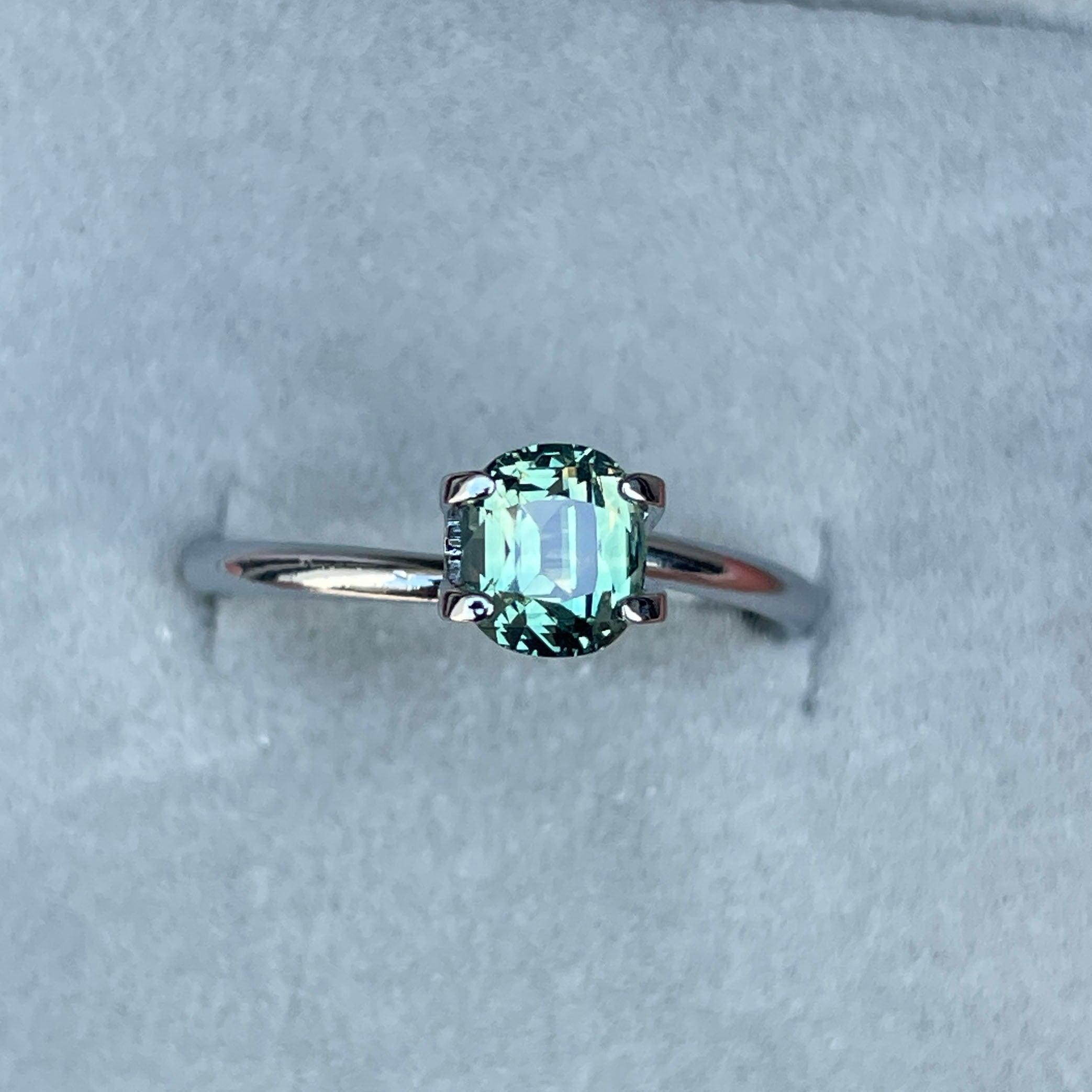 natural green sapphire gemstone