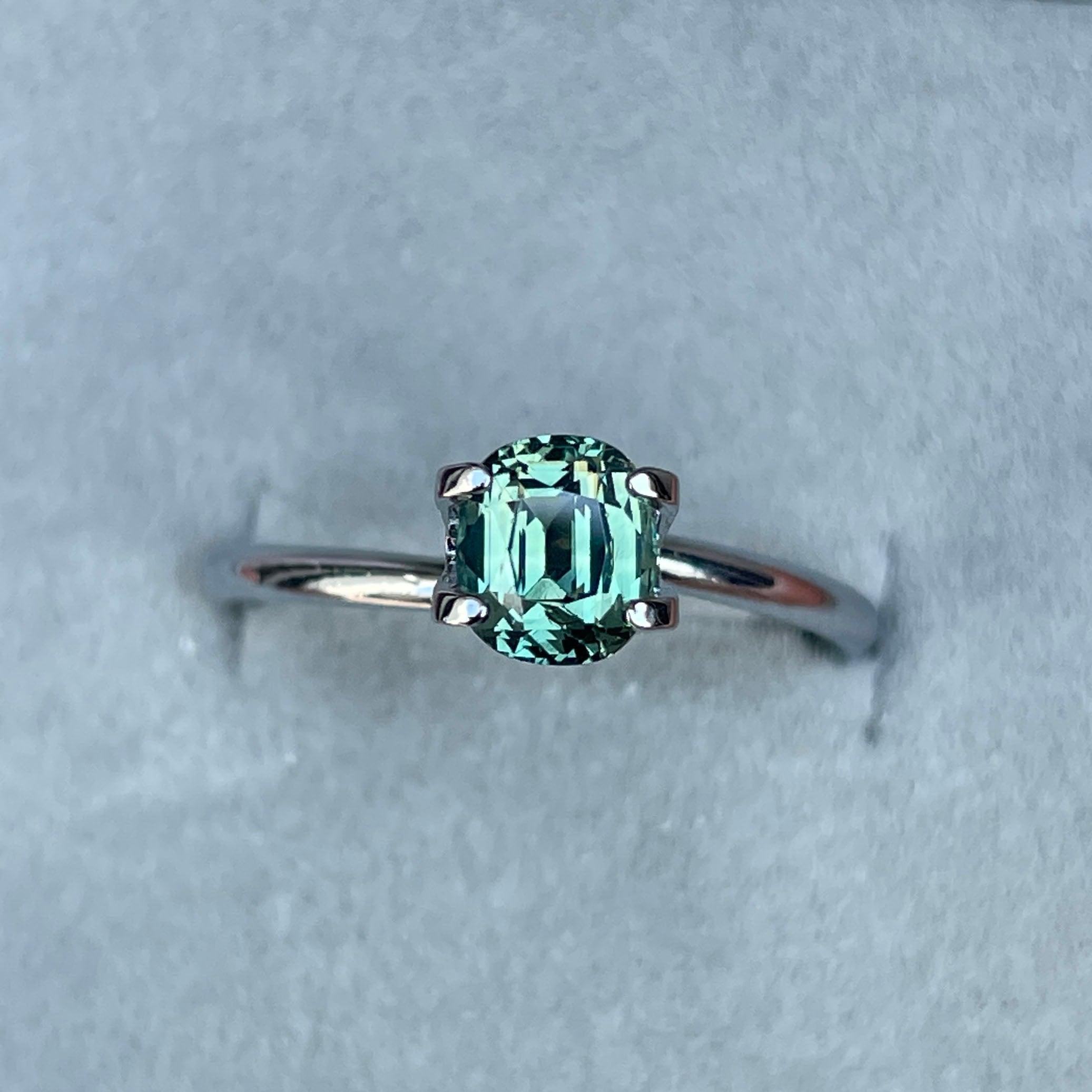 natural green sapphire gemstone